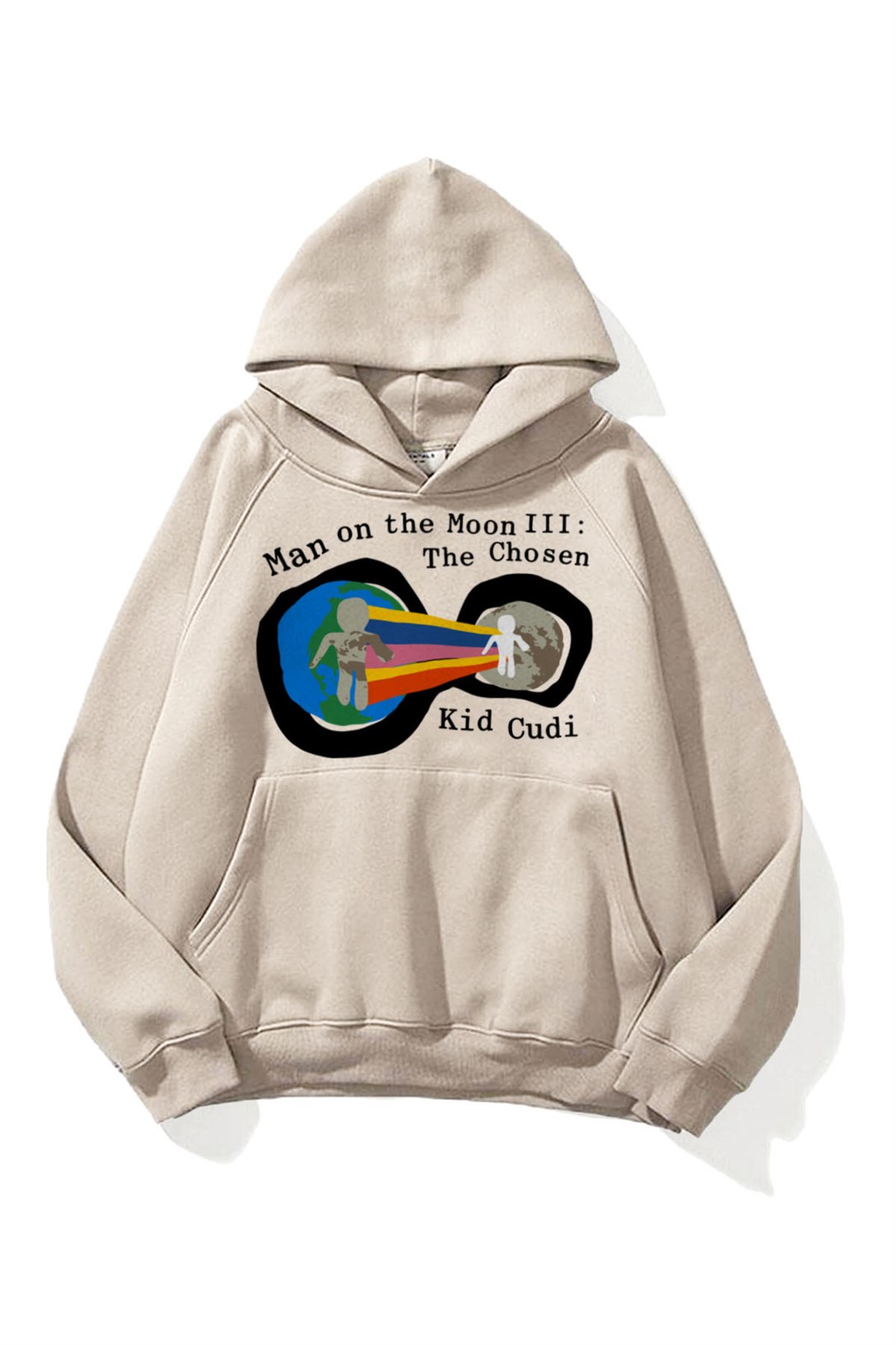 Trendiz Unisex Man On The Moon Sweatshirt Hoodie Taş