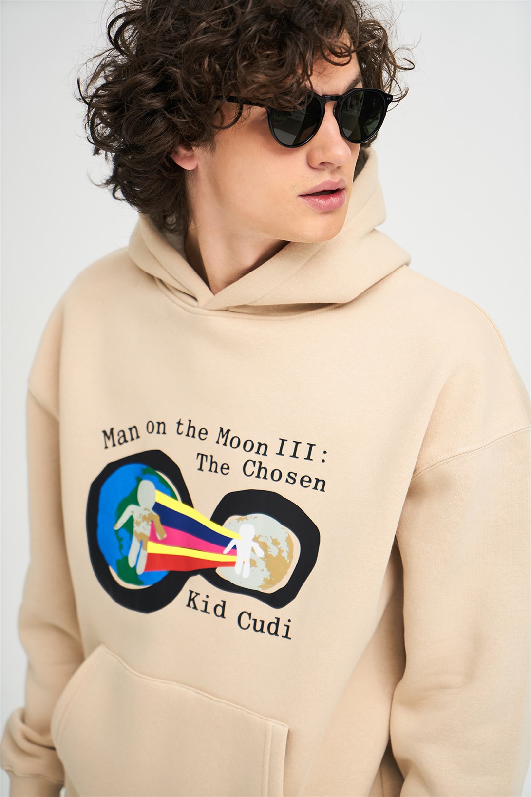 Trendiz Unisex Man On The Moon Sweatshirt Hoodie Taş