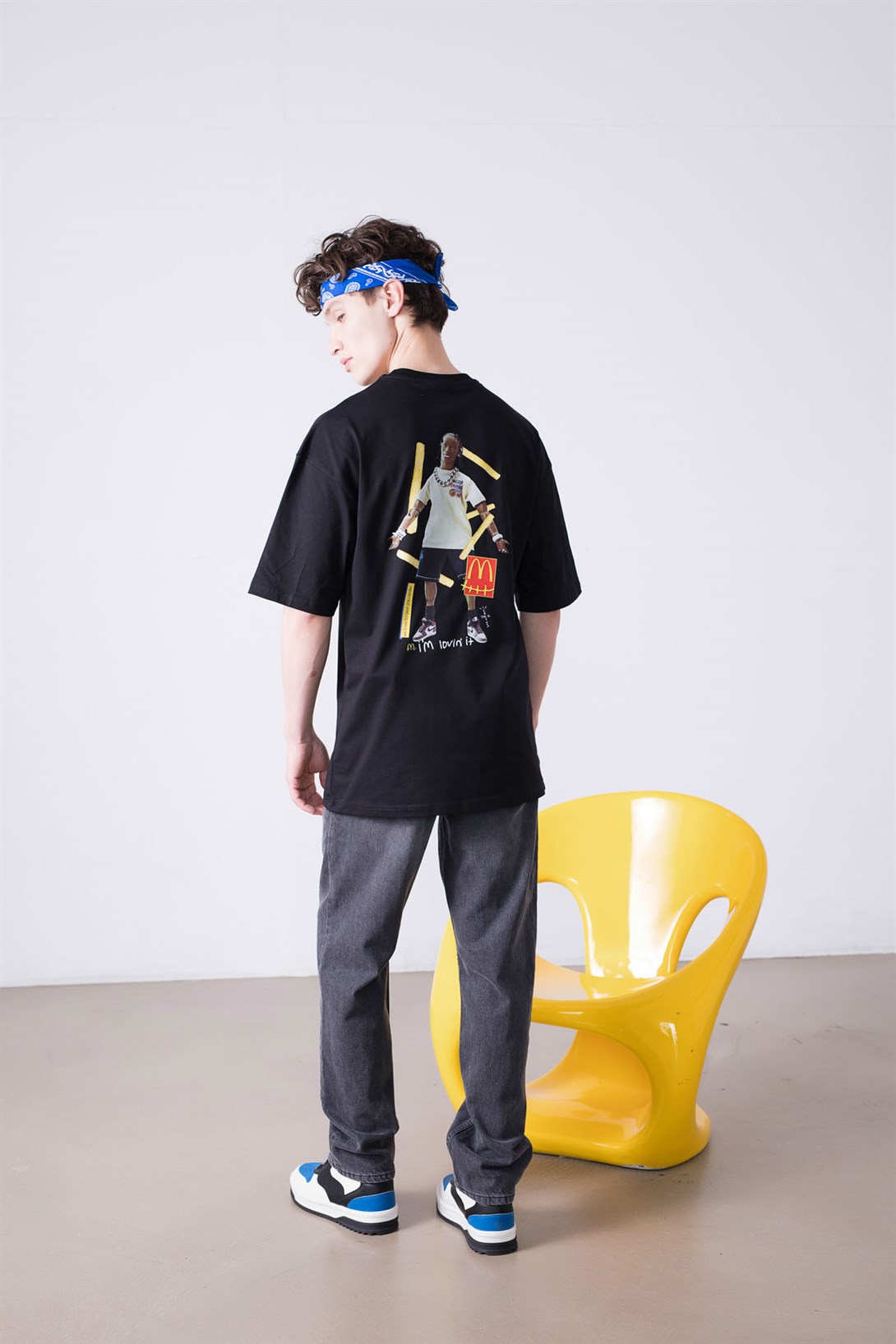 Trendiz Unisex Mc Crew Cactus Jack Siyah Tshirt