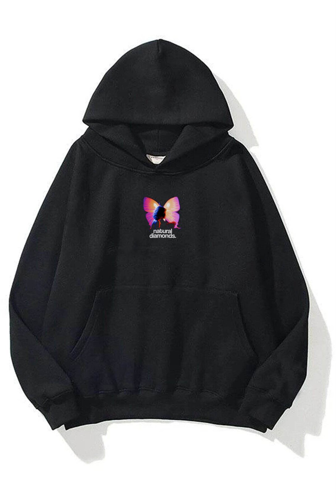 Trendiz Unisex Natural Diamonds Sweatshirt Hoodie Siyah