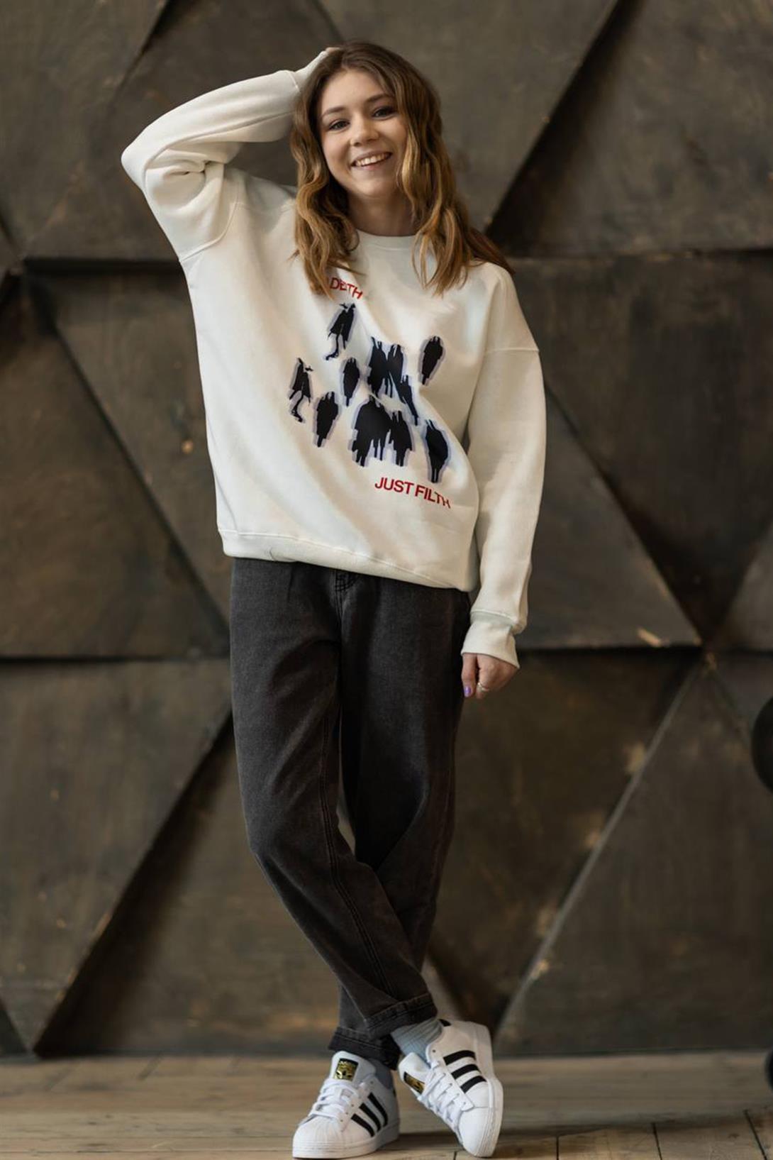 Trendiz Unisex No Depth Bisiklet Yaka Sweatshirt Hoodie