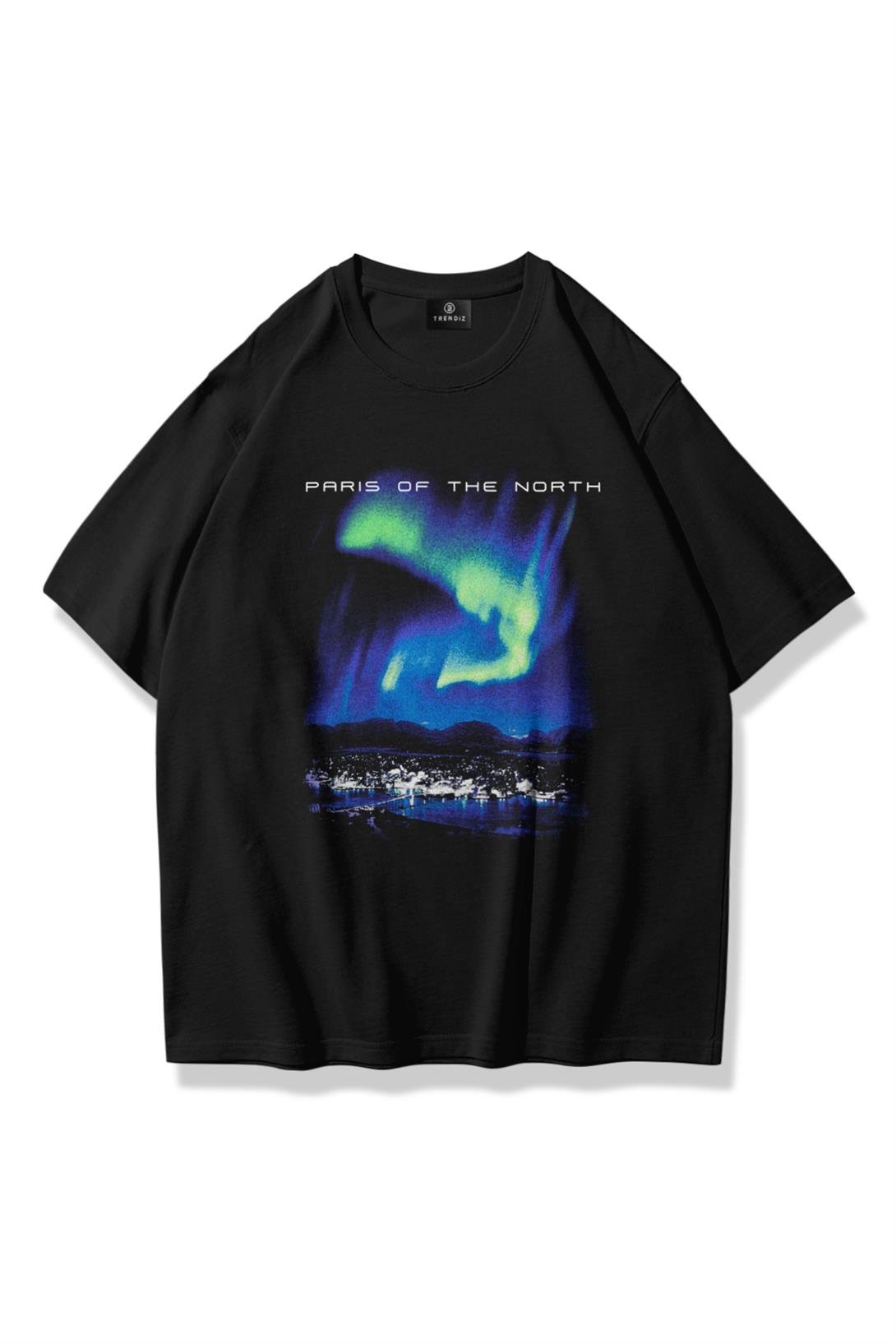 Trendiz Unisex Paris Tshirt Siyah