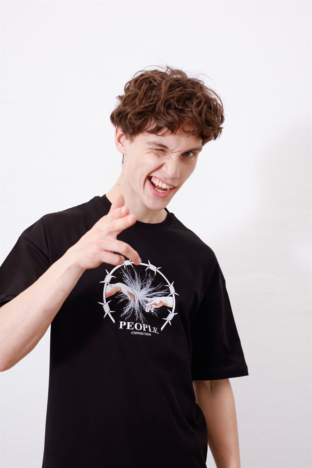 Trendiz Unisex People Connection Siyah Tshirt