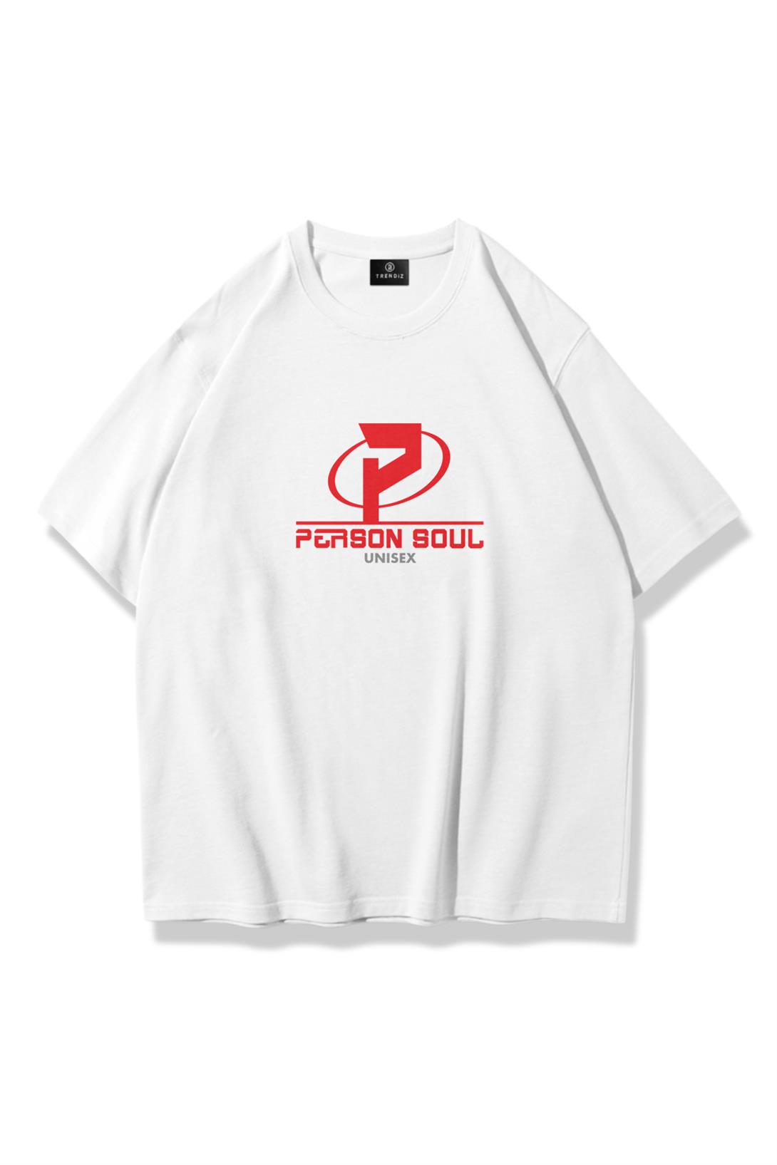 Trendiz Unisex Person Soul Tshirt Beyaz