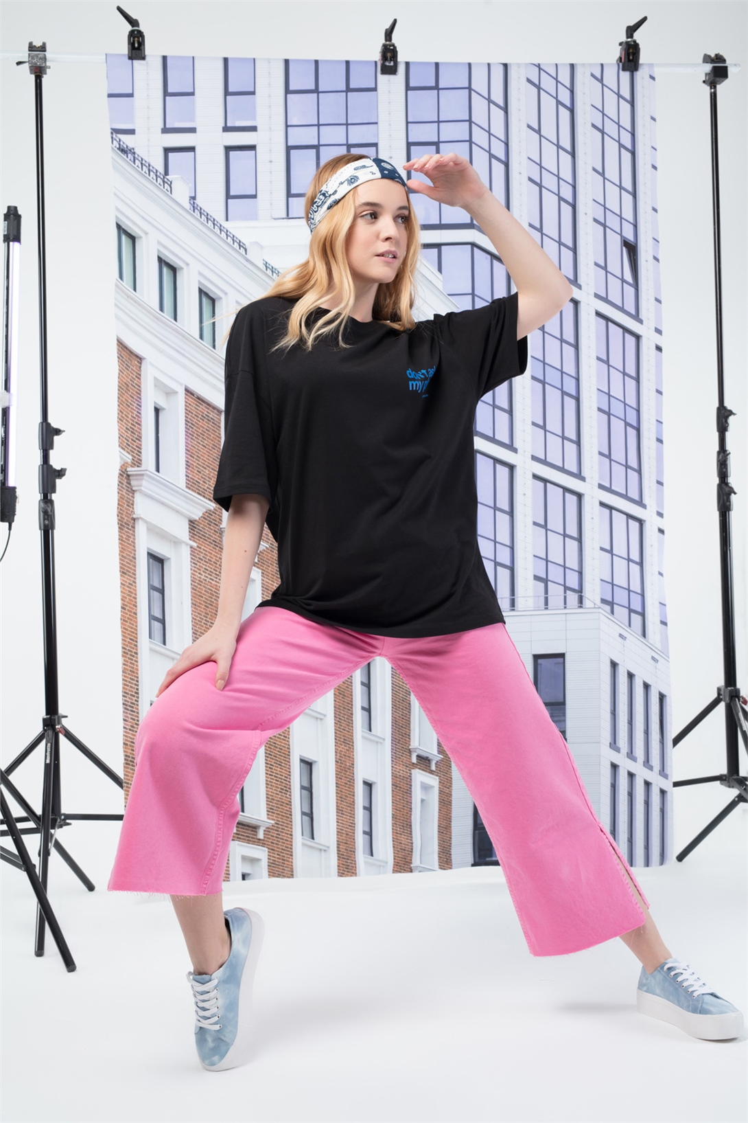 Trendiz Kadın Plan Tshirt Siyah