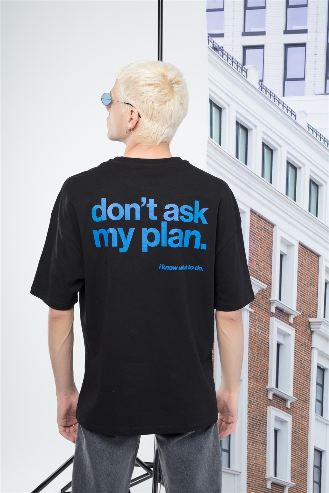 Trendiz Erkek Plan Tshirt Siyah