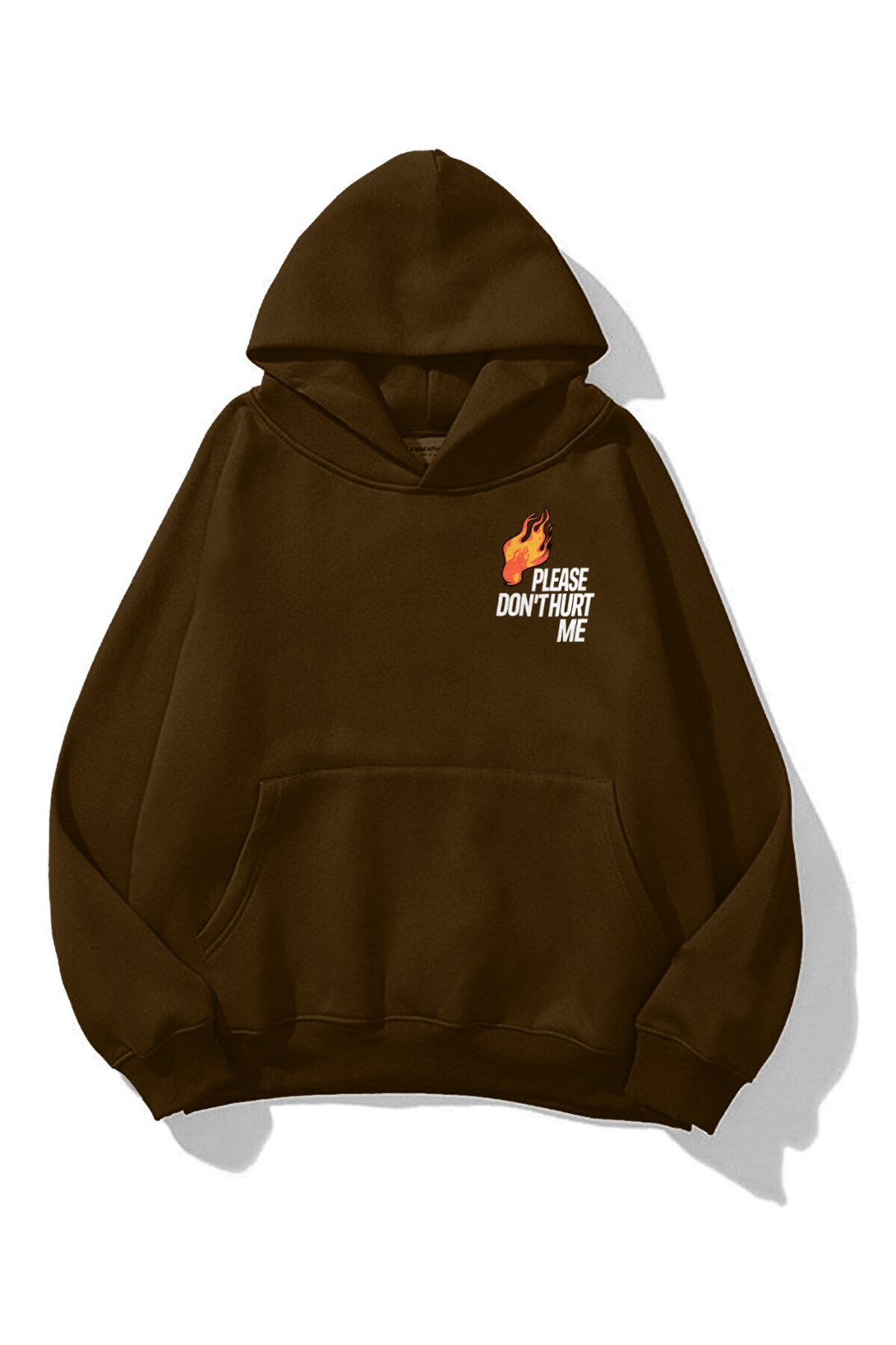 Trendiz Unisex Please Dont Hurt Me Sweatshirt Hoodie Kahverengi