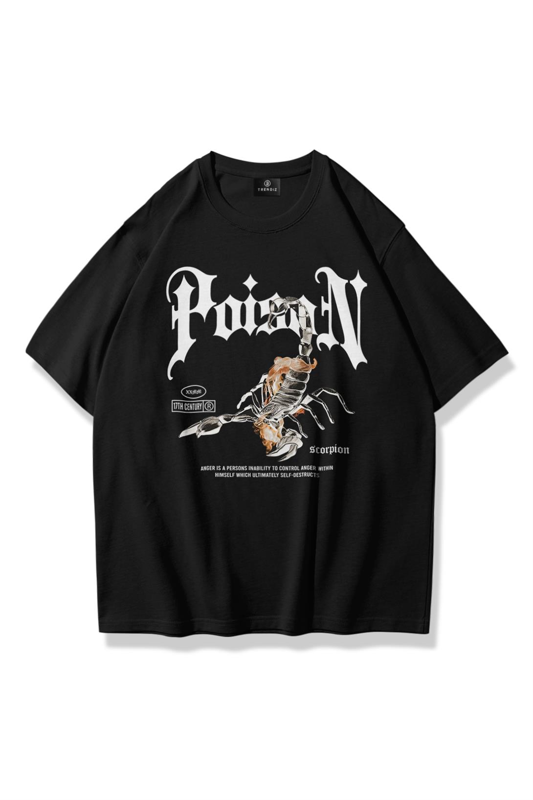 Trendiz Unisex Poison Tshirt Siyah