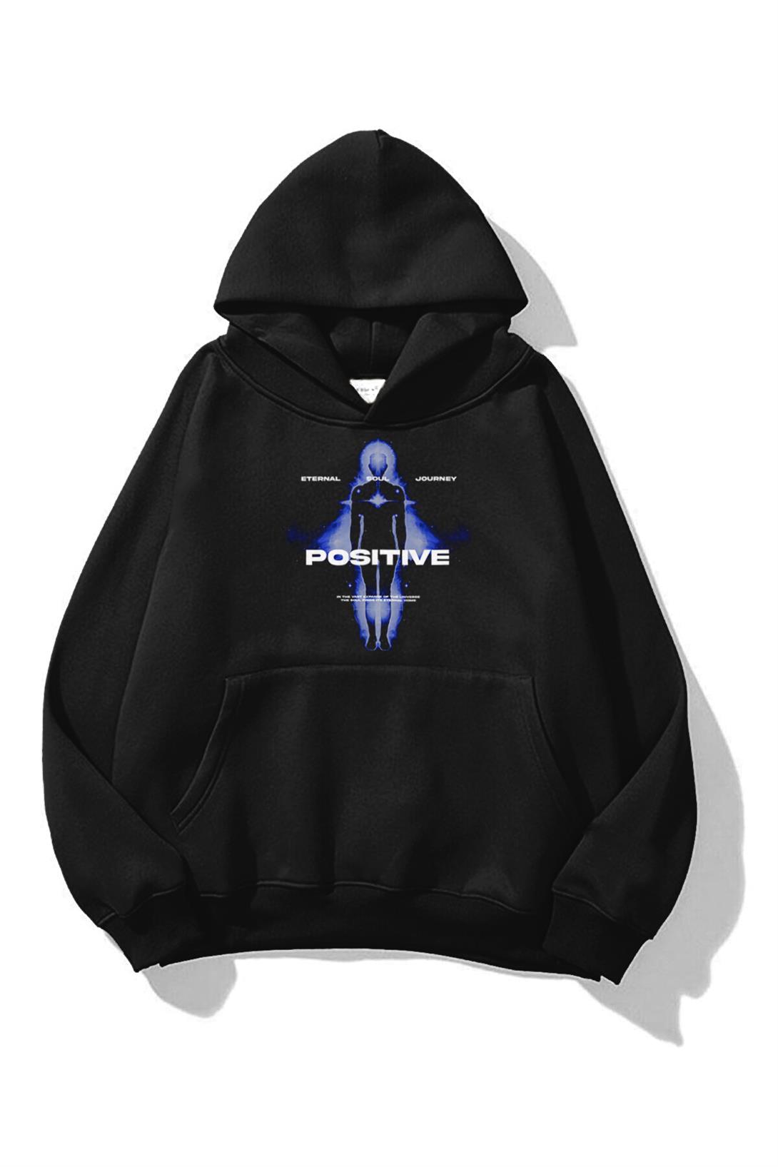 Trendiz Unisex Positive Sweatshirt Siyah