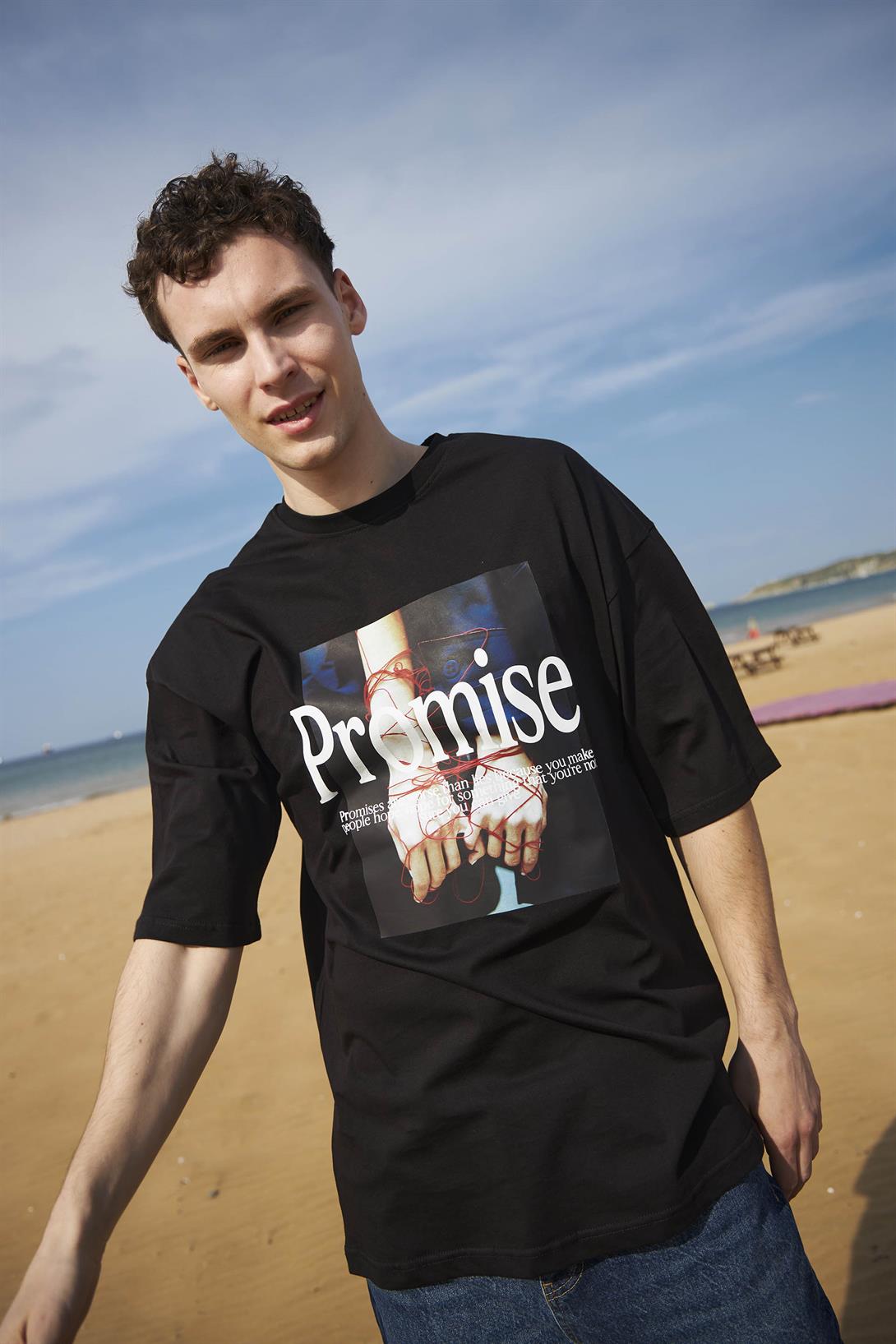 Trendiz Unisex Promise Tshirt Siyah