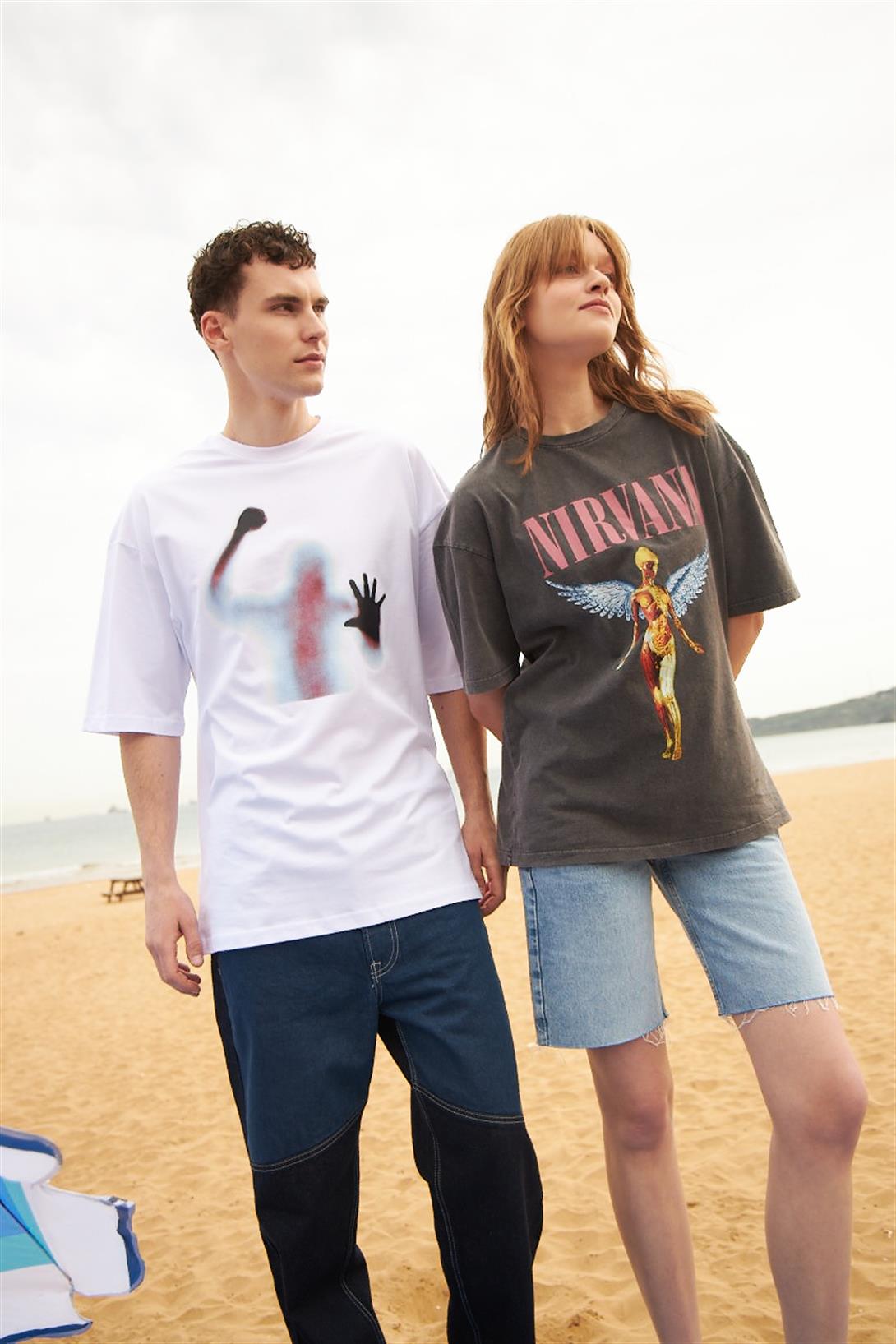 Trendiz Unisex Psycho Beyaz Tshirt