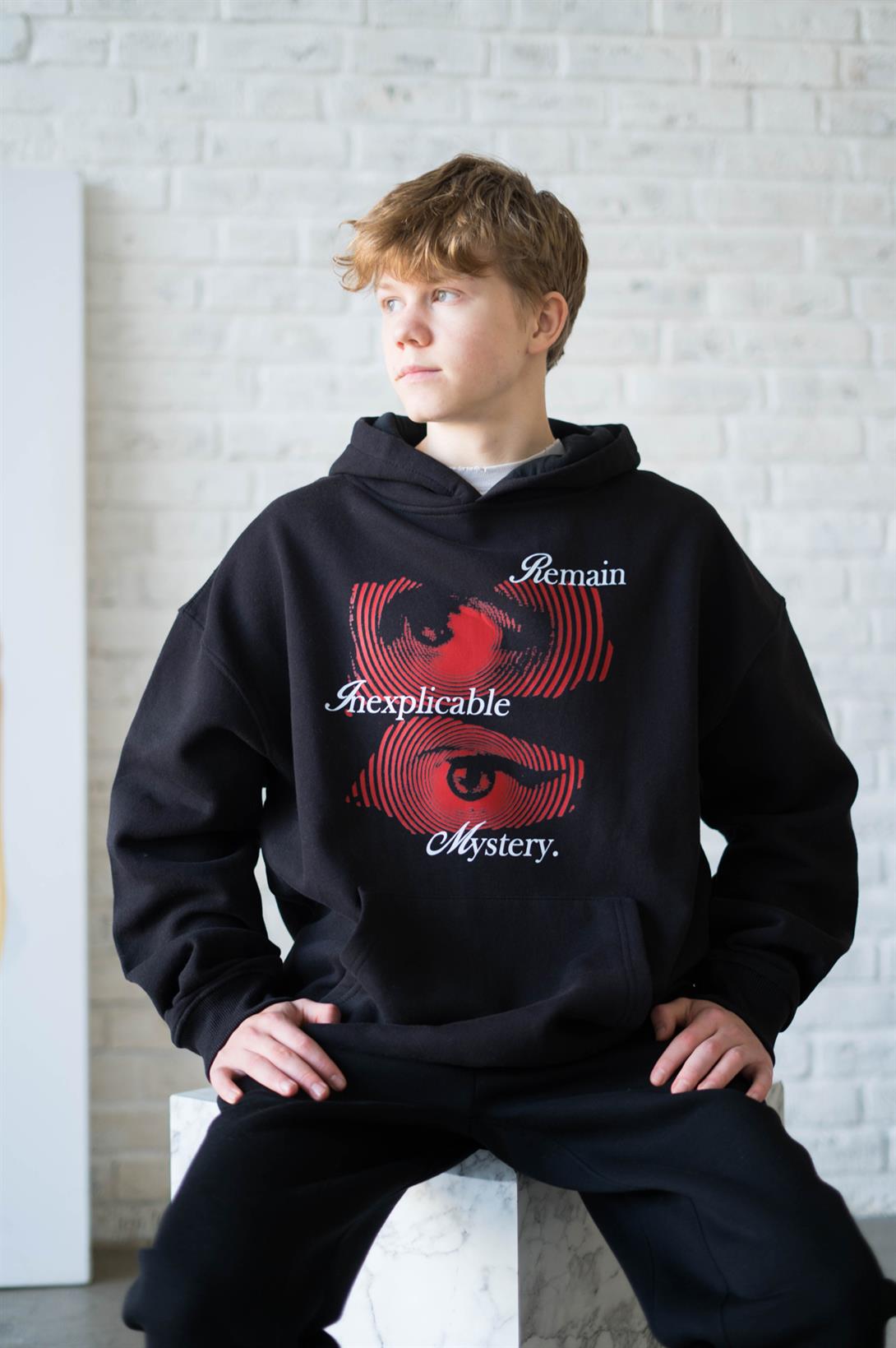 Trendiz Unisex Remain Mystery Sweatshirt Hoodie Siyah