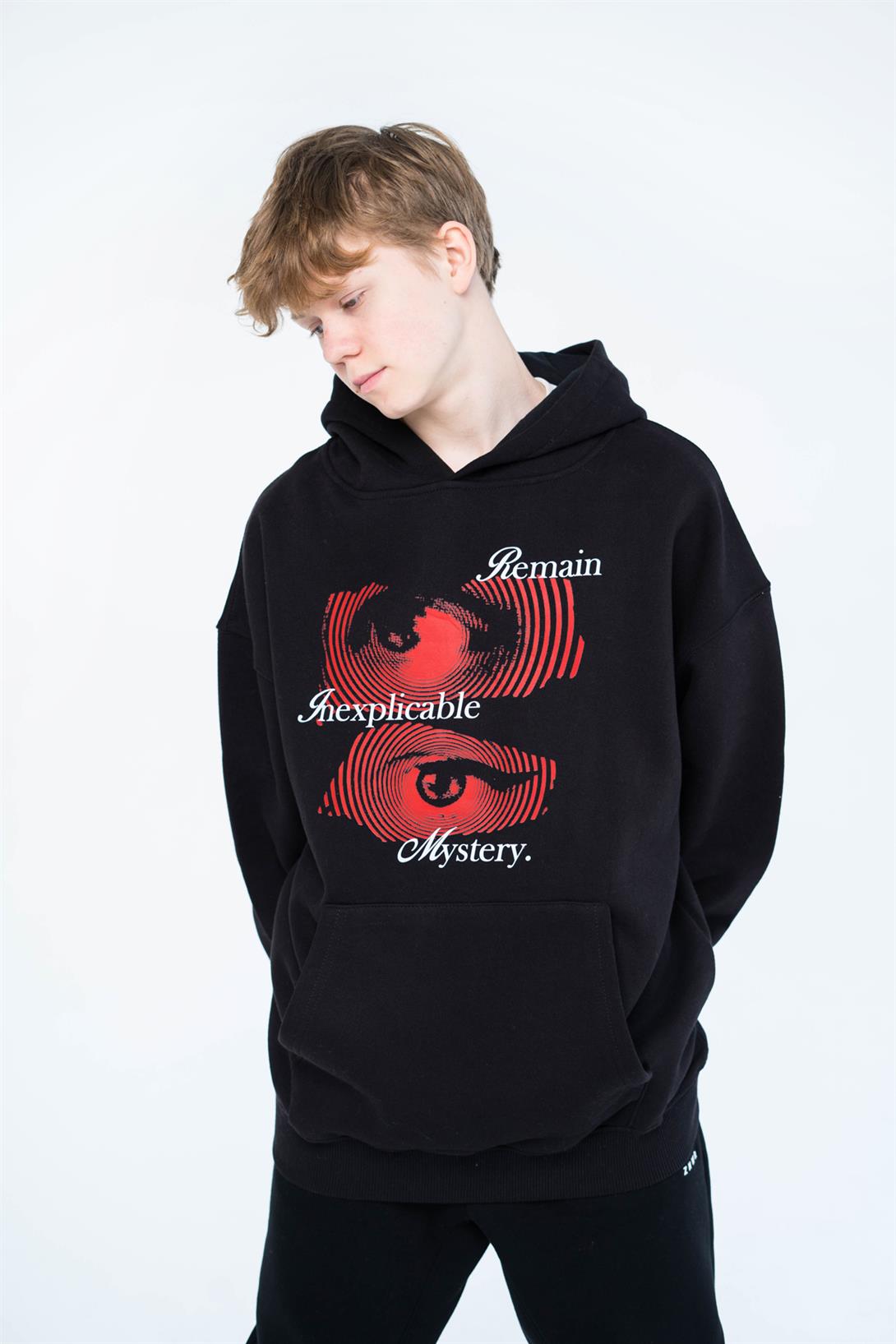 Trendiz Unisex Remain Mystery Sweatshirt Hoodie Siyah