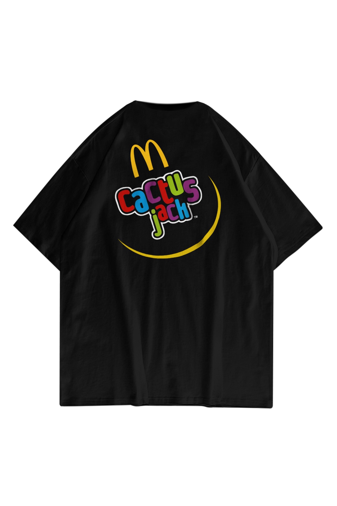 Trendiz Unisex Renkli Cactusjack Siyah Tshirt