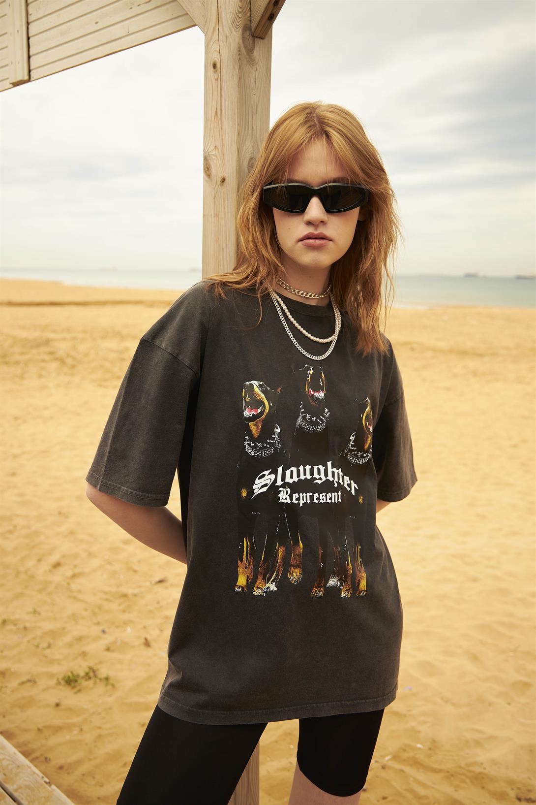 Trendiz Unisex Represent Yıkamalı Tshirt 