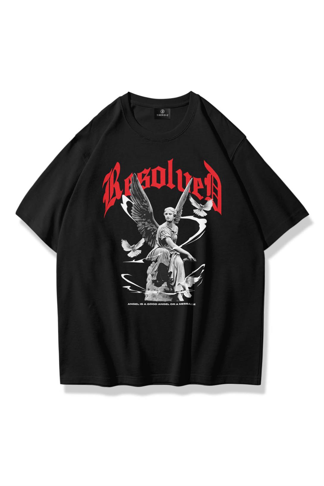 Trendiz Unisex Resolved Tshirt Siyah