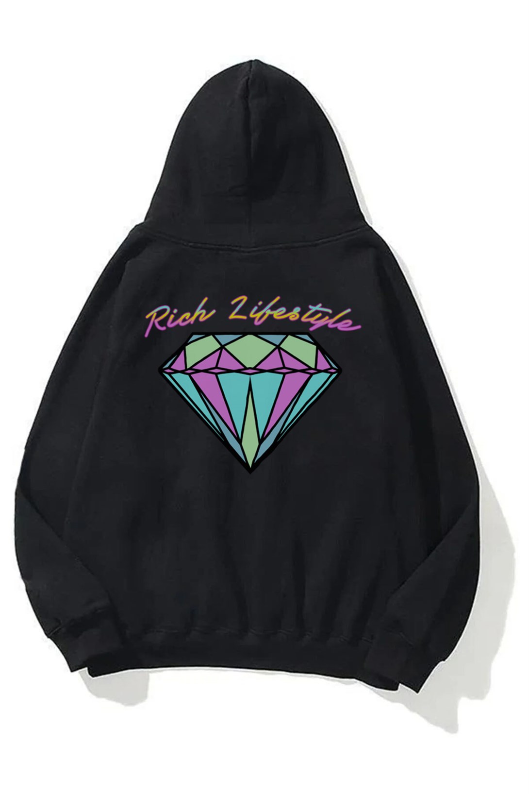 Trendiz Unisex Rich Lifestyle Sweatshirt Hoodie Siyah