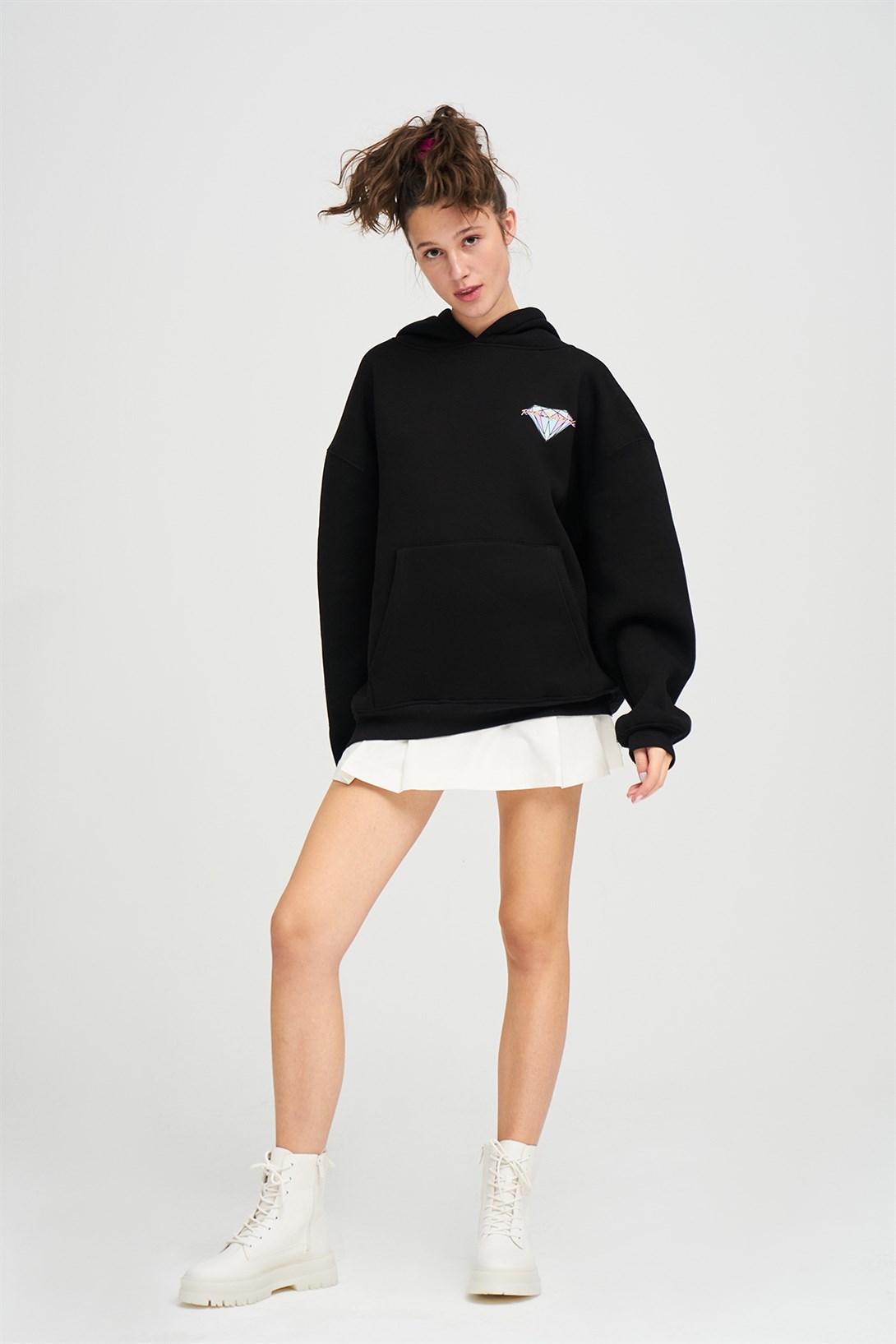 Trendiz Unisex Rich Lifestyle Sweatshirt Hoodie Siyah