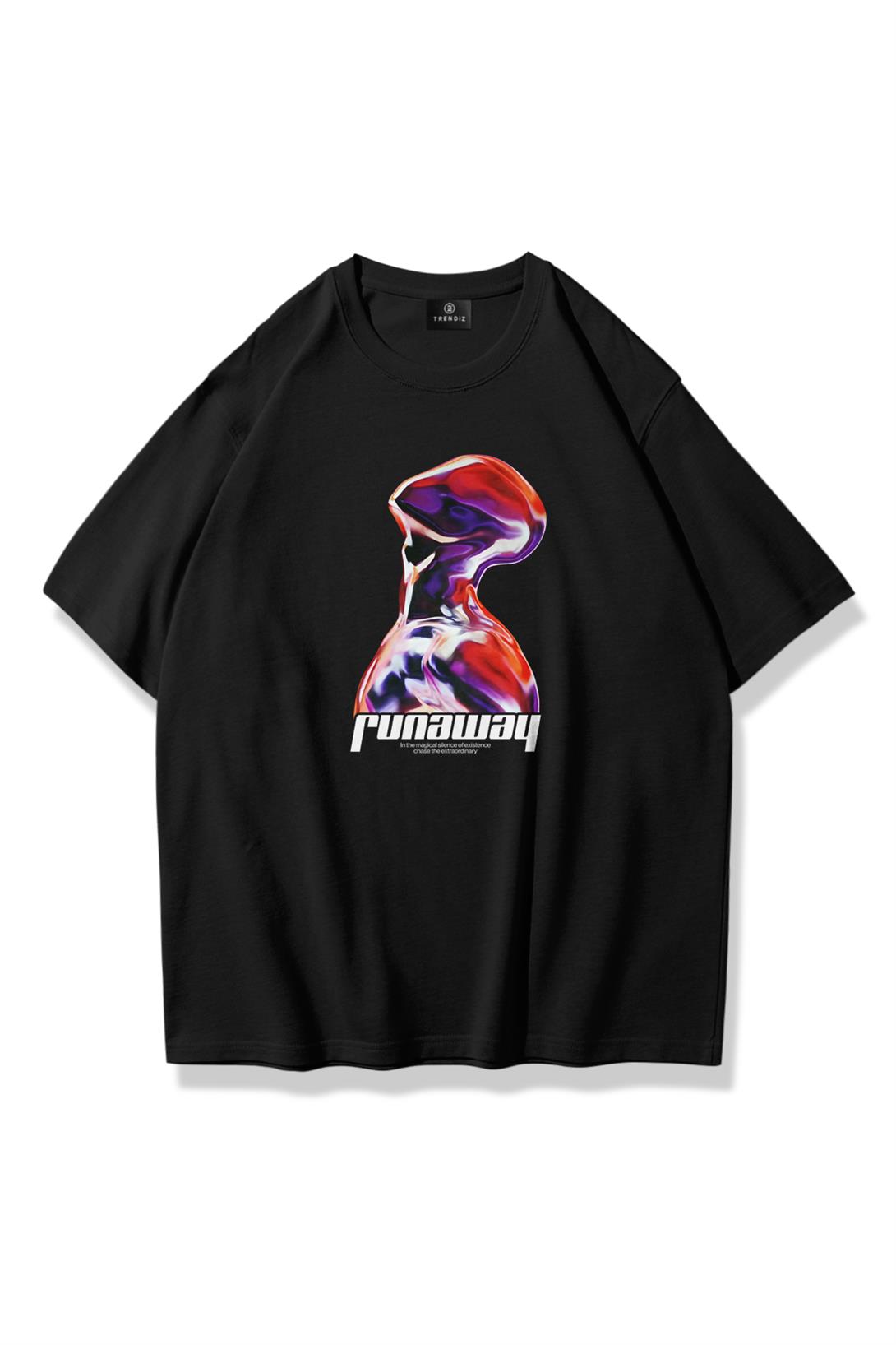 Trendiz Unisex Runaway Tshirt Siyah