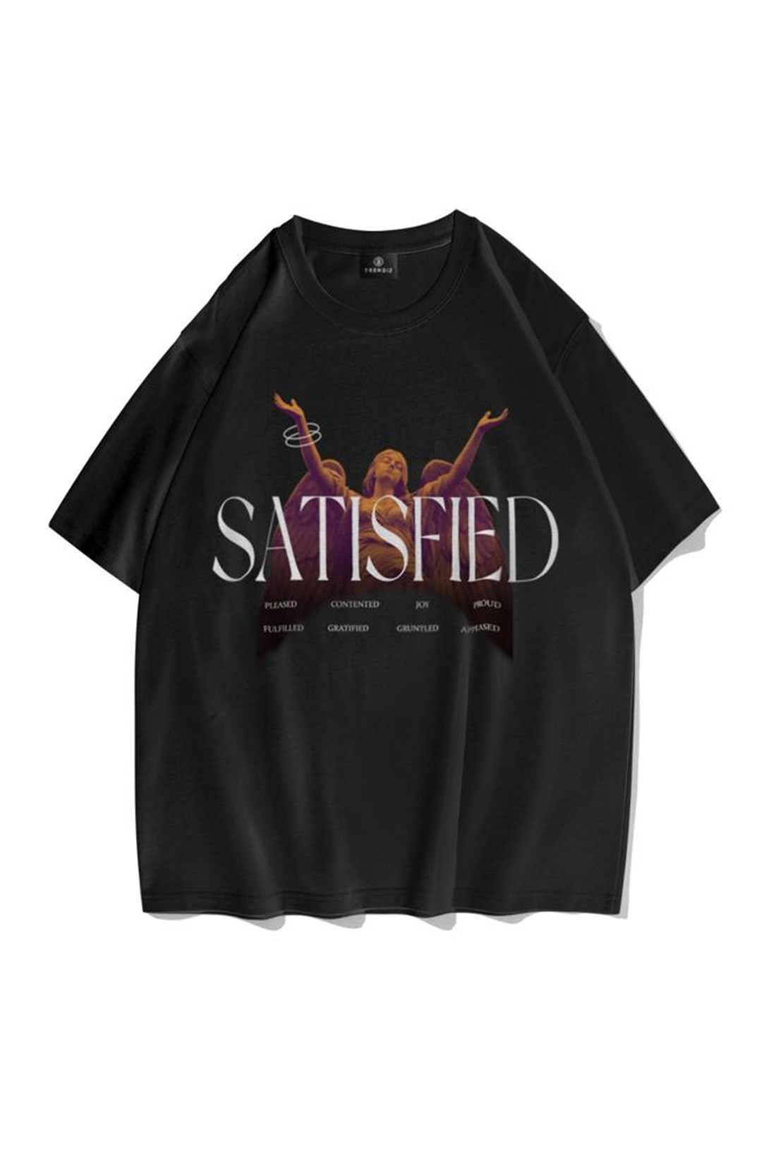 Trendiz Unisex Satisfied Siyah Tshirt