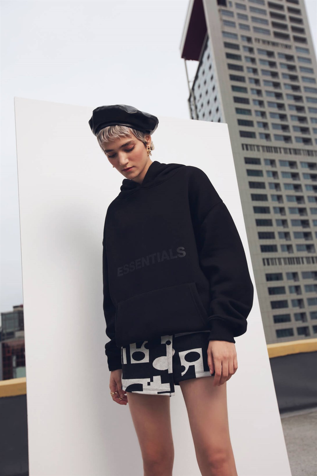 Trendiz Unisex Siyah Essentials Sweatshirt Hoodie