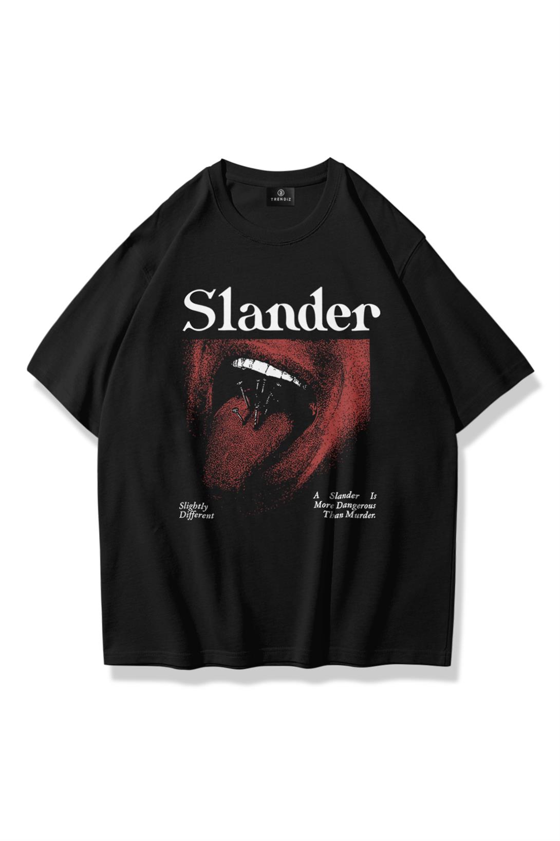 Trendiz Unisex Slander Tshirt Siyah