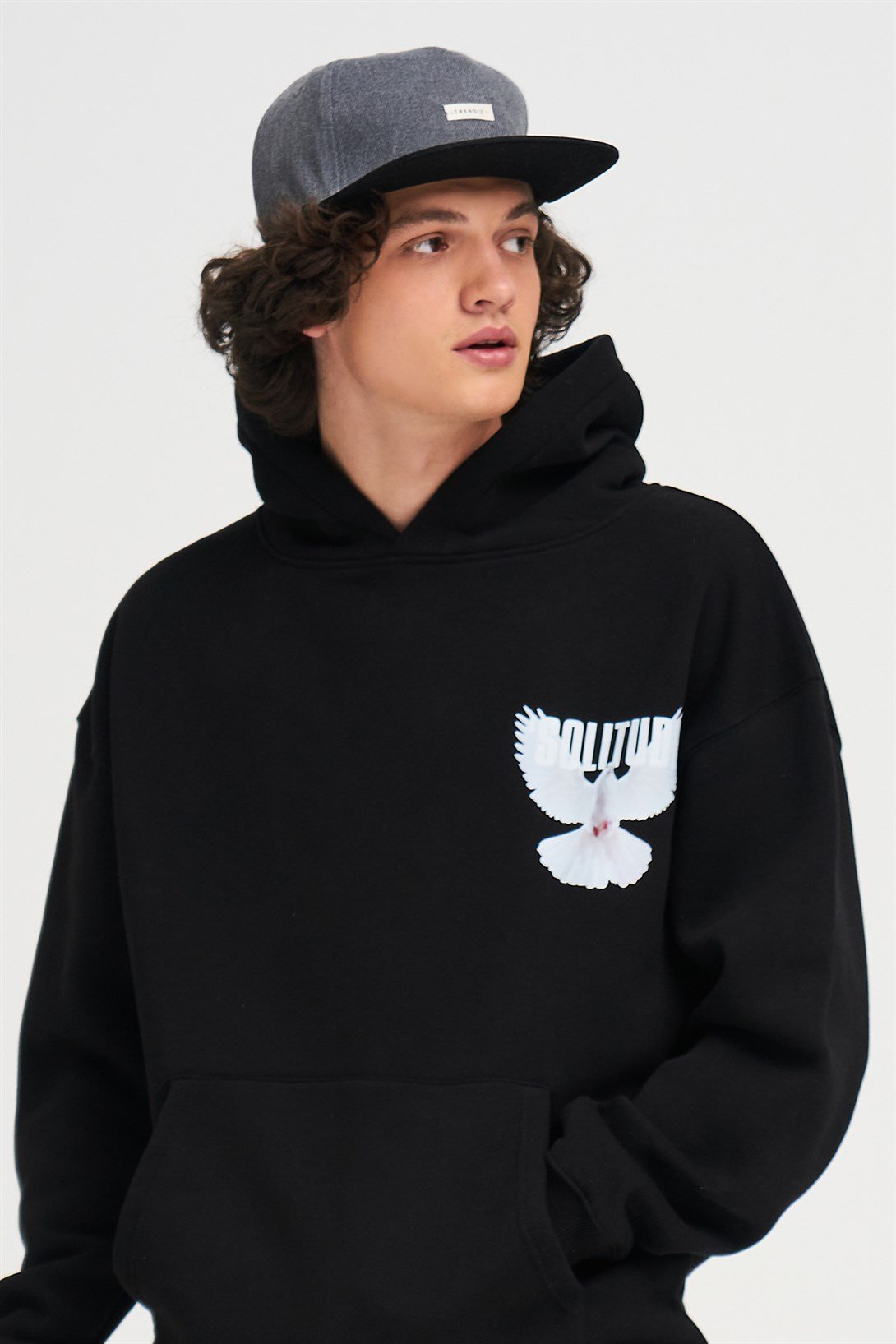 Trendiz Unisex Solitude Sweatshirt Hoodie Siyah