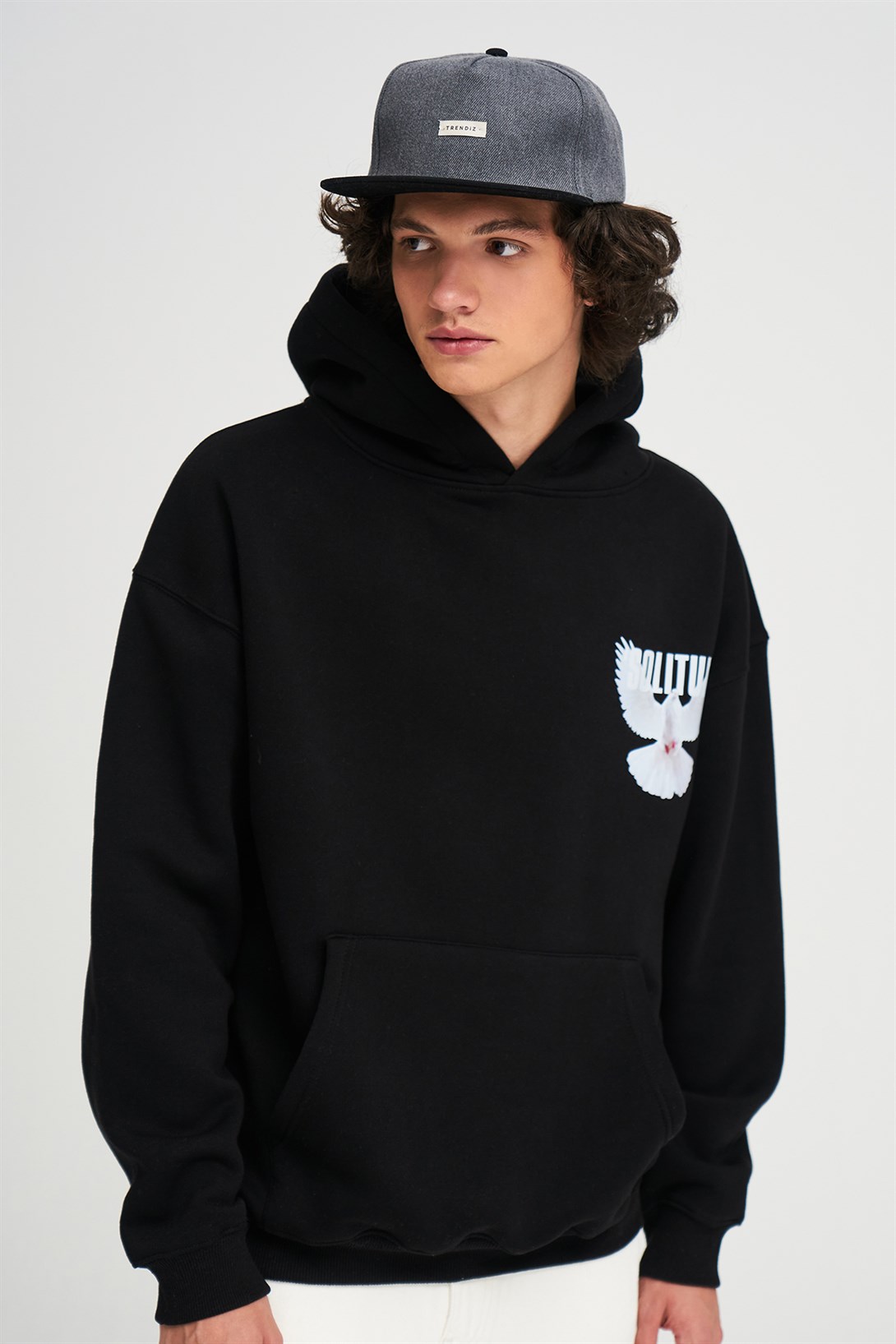 Trendiz Unisex Solitude Sweatshirt Hoodie Siyah