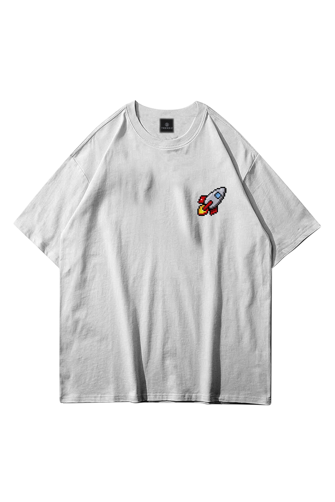 Trendiz Unisex Spaceship Beyaz Tshirt