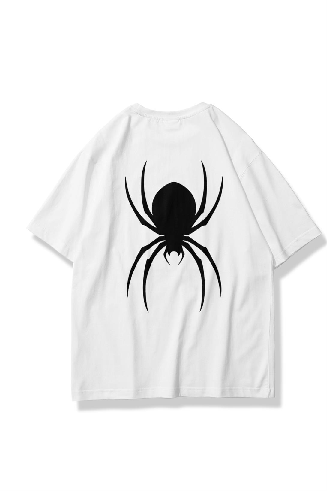 Trendiz Unisex Spider Tshirt Beyaz