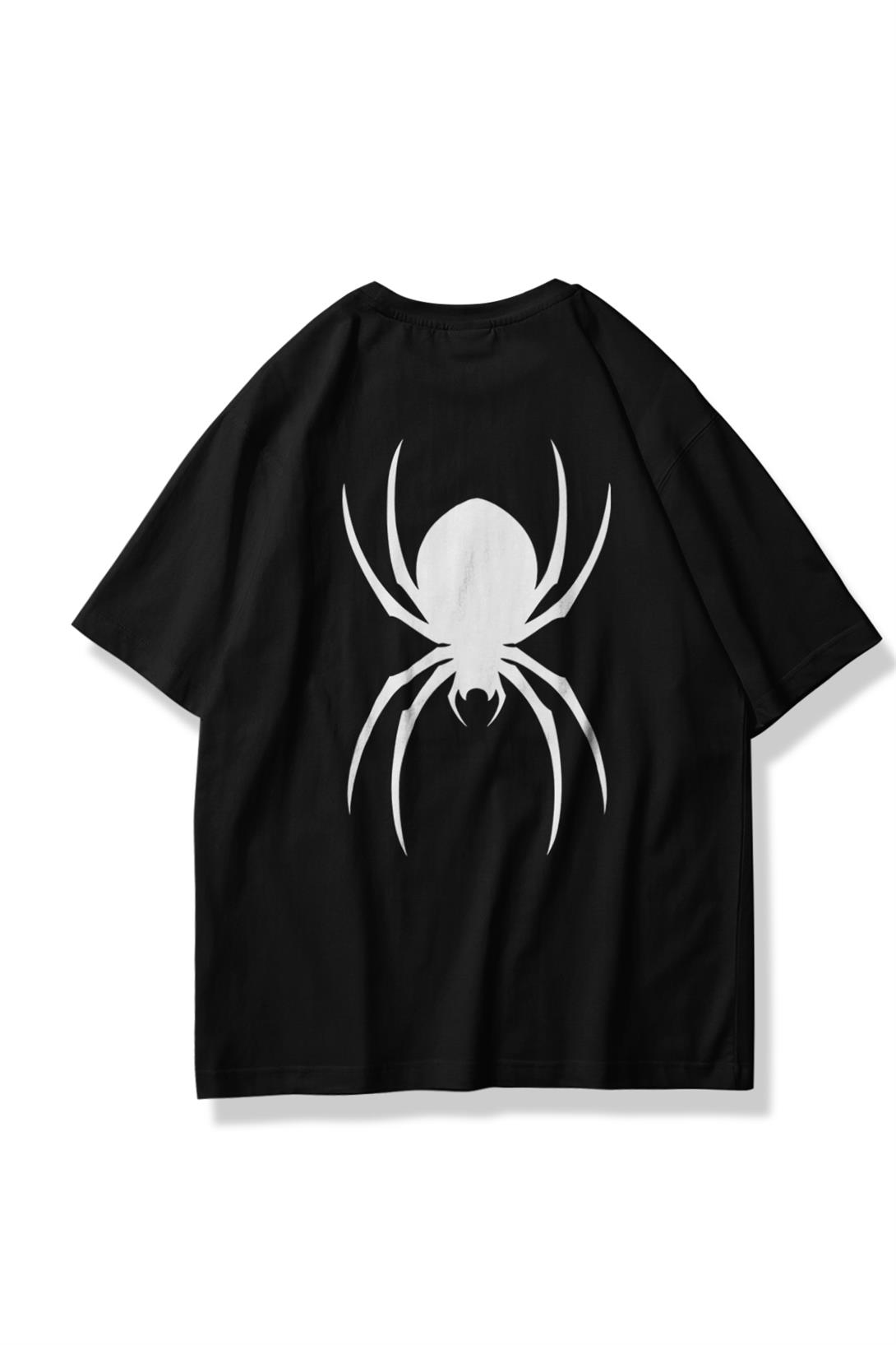 Trendiz Unisex Spider Tshirt Siyah