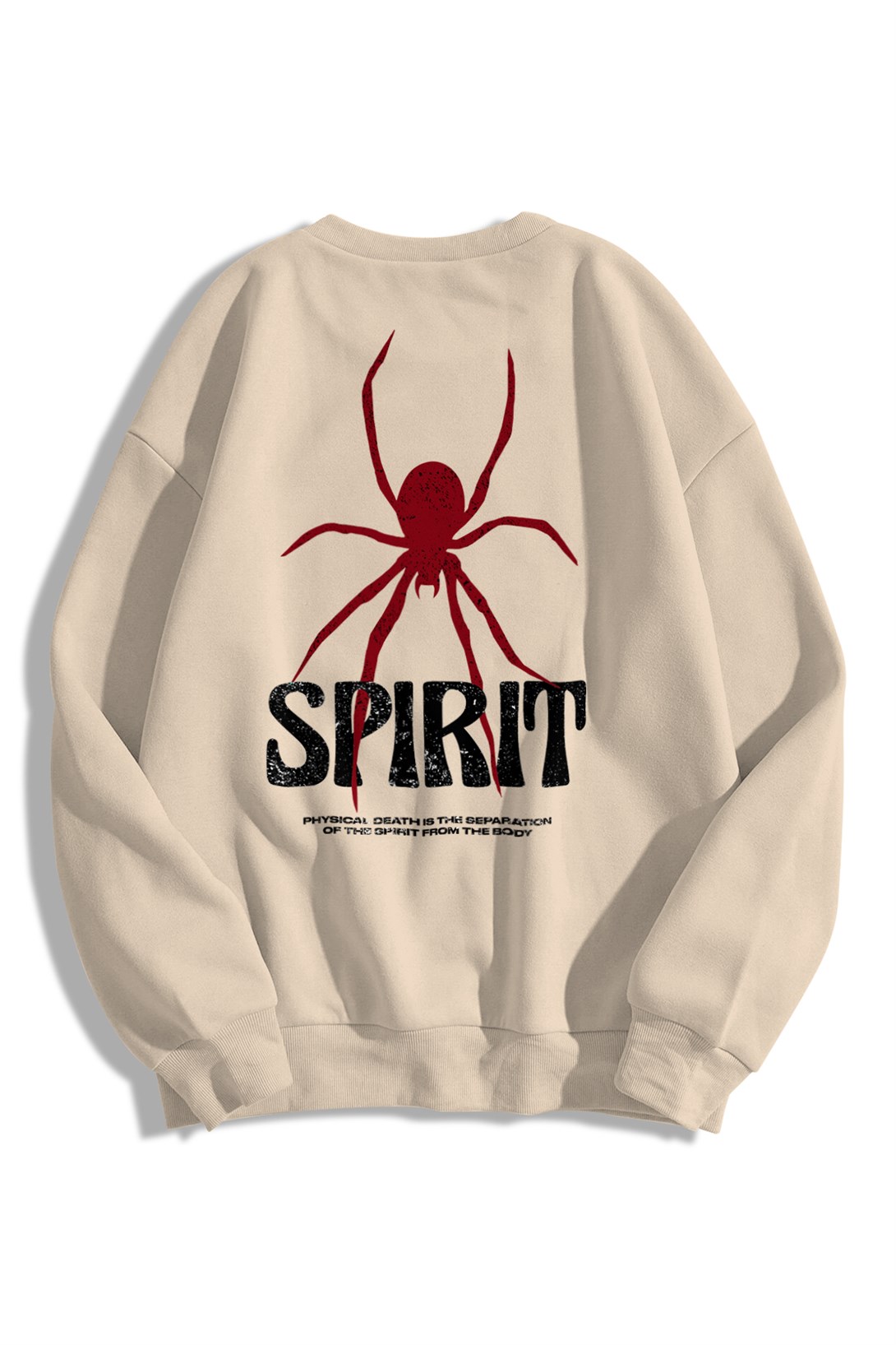 Trendiz Unisex Spirit Bisiklet Yaka Sweatshirt Hoodie Taş