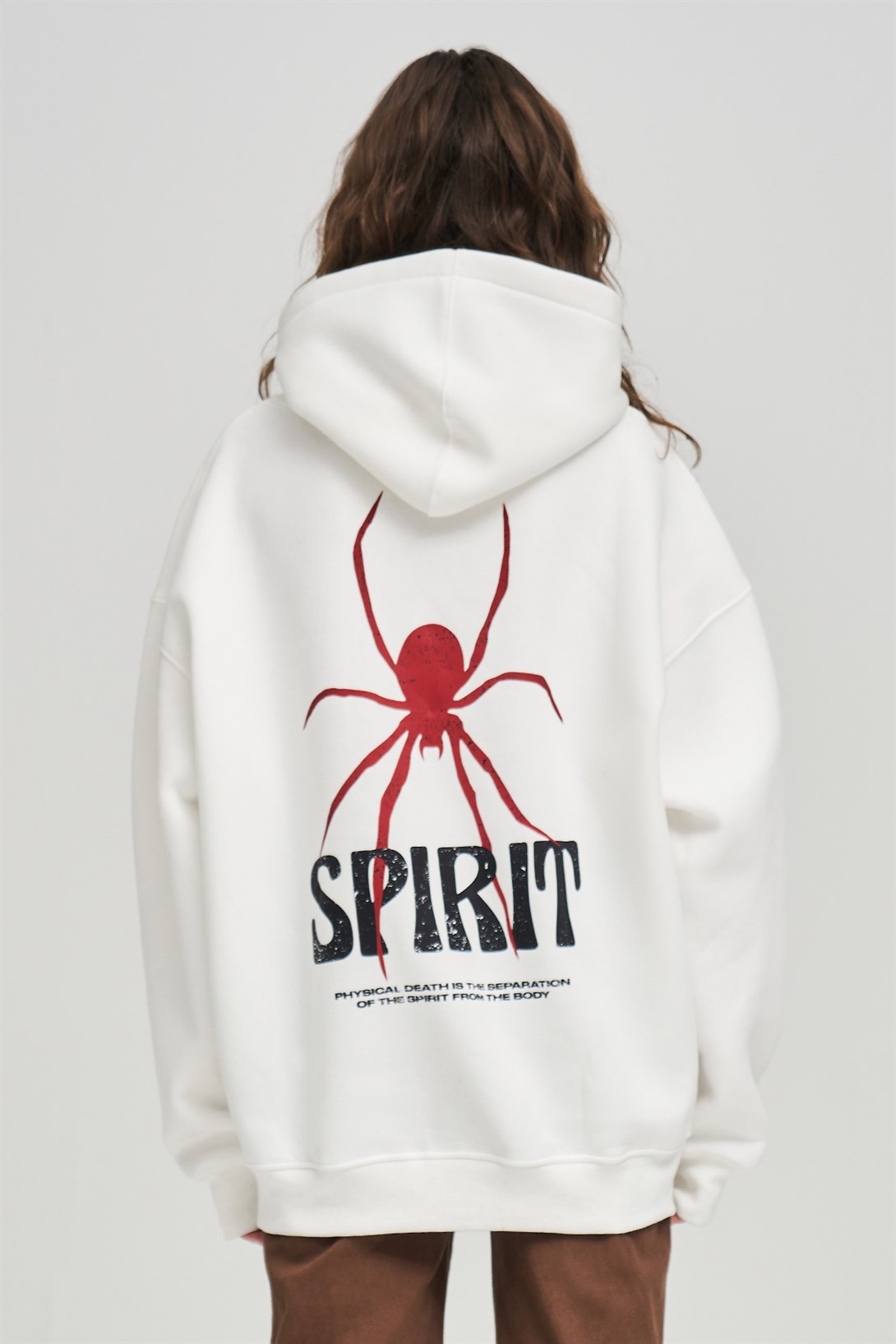 Trendiz Unisex Spirit Sweatshirt Hoodie Beyaz