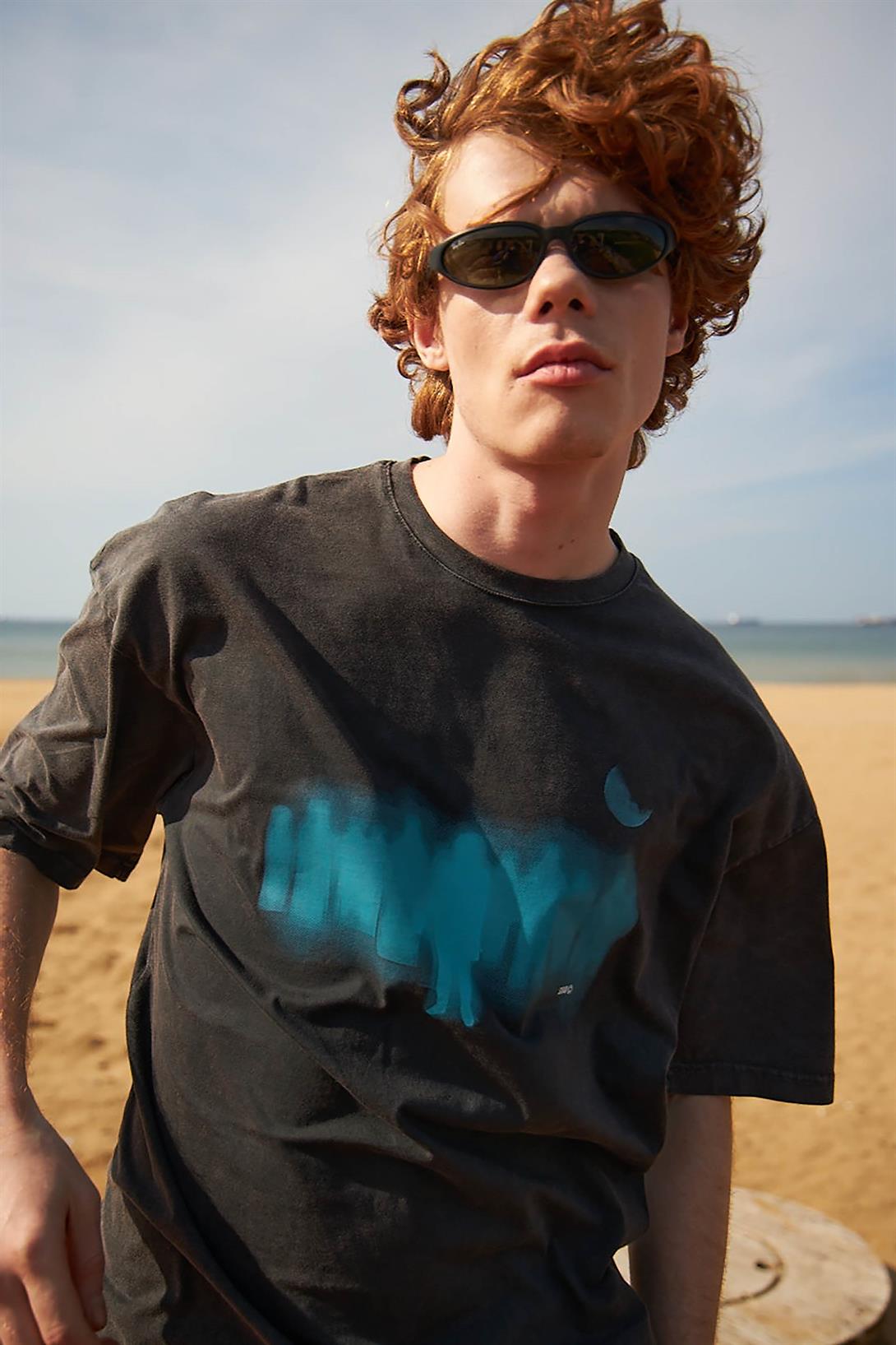 Trendiz Unisex Squad Yıkamalı Tshirt Antrasit