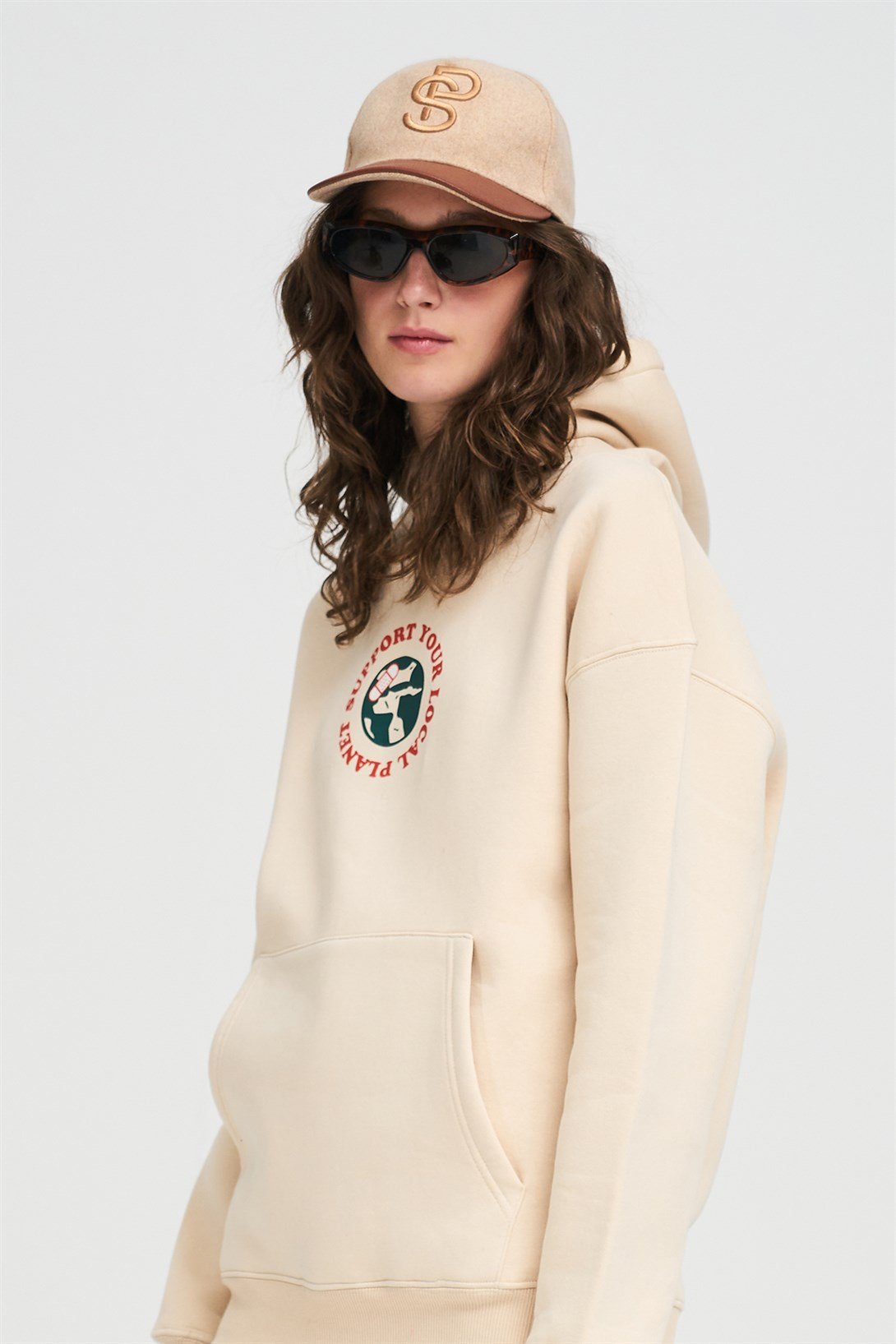 Trendiz Unisex Support Your Planet Sweatshirt Hoodie Taş