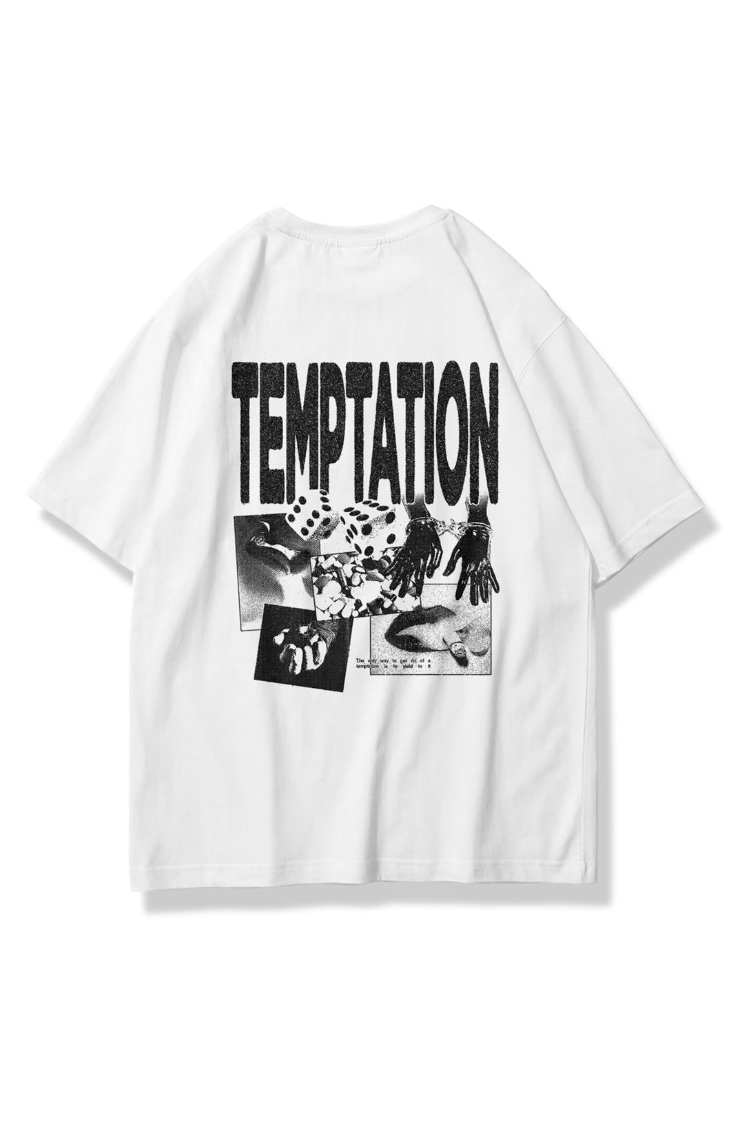 Trendiz Unisex Temptation Tshirt Beyaz