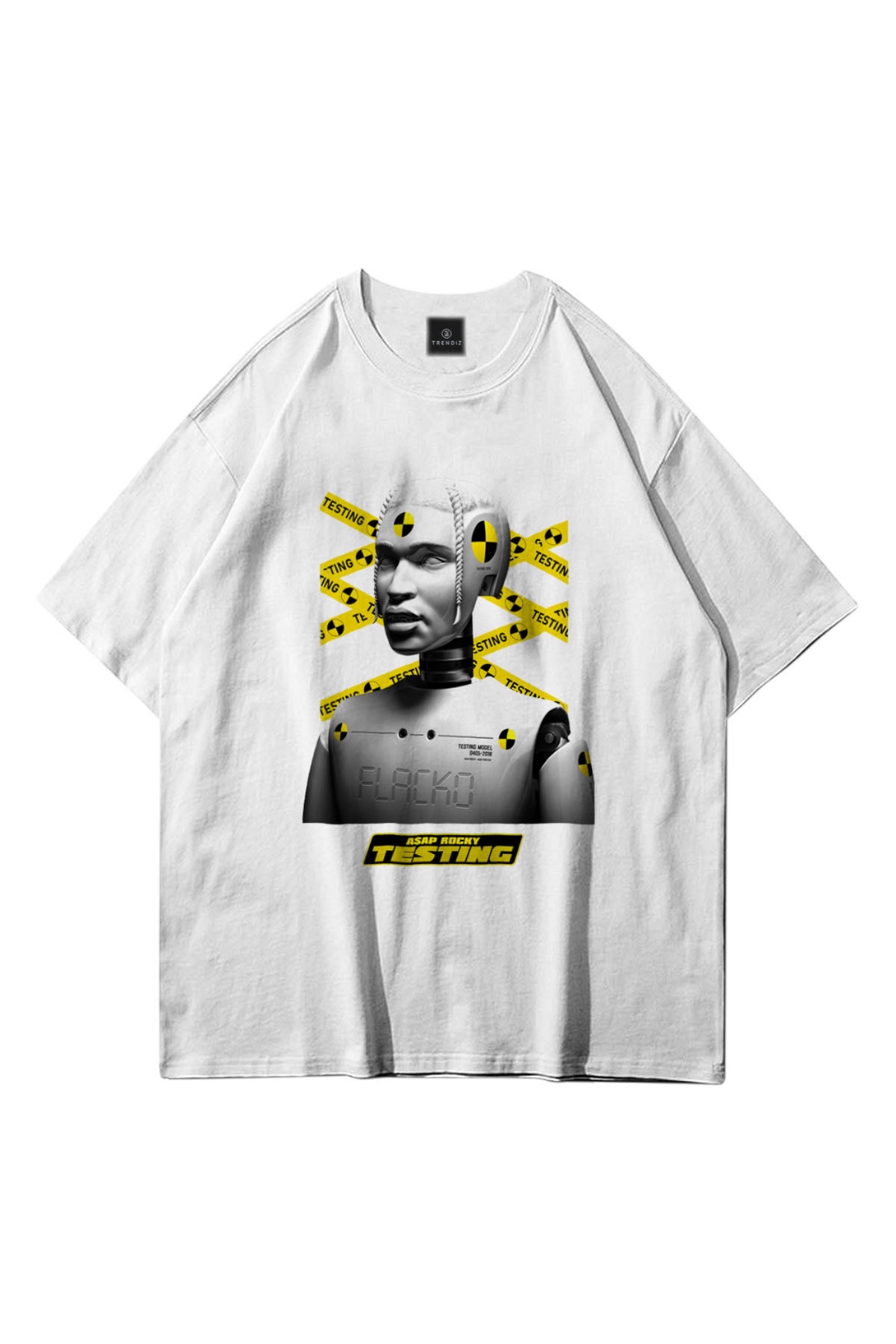 Trendiz Unisex Testing Asap Rocky Beyaz T Shirt