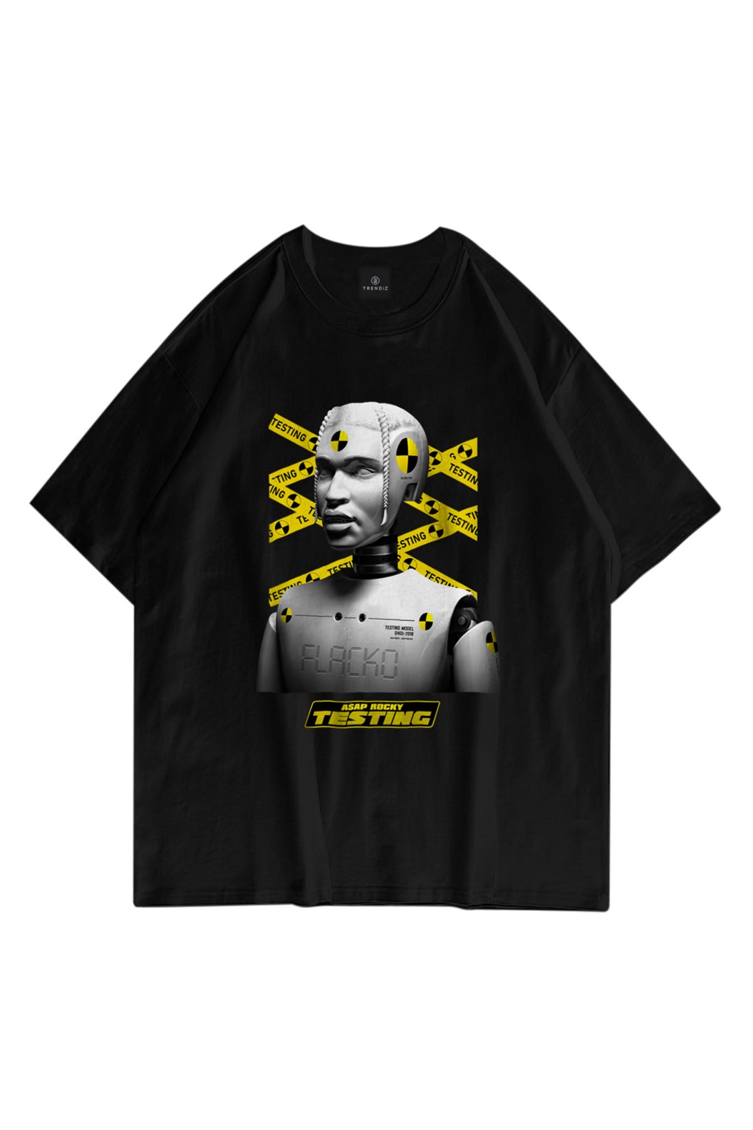 Trendiz Unisex Testing Asap Rocky Siyah T Shirt
