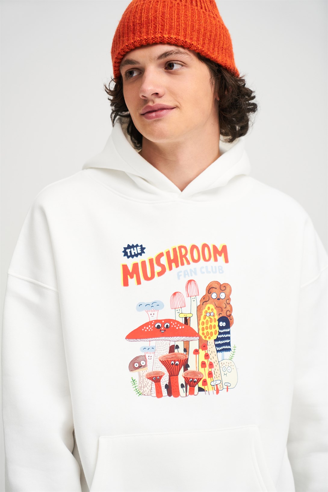 Trendiz Unisex The Mushroom Fan Club Beyaz Sweatshirt Hoodie