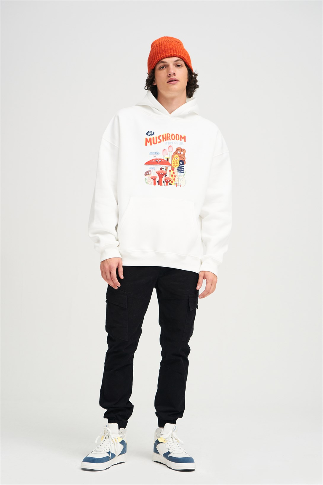 Trendiz Unisex The Mushroom Fan Club Beyaz Sweatshirt Hoodie
