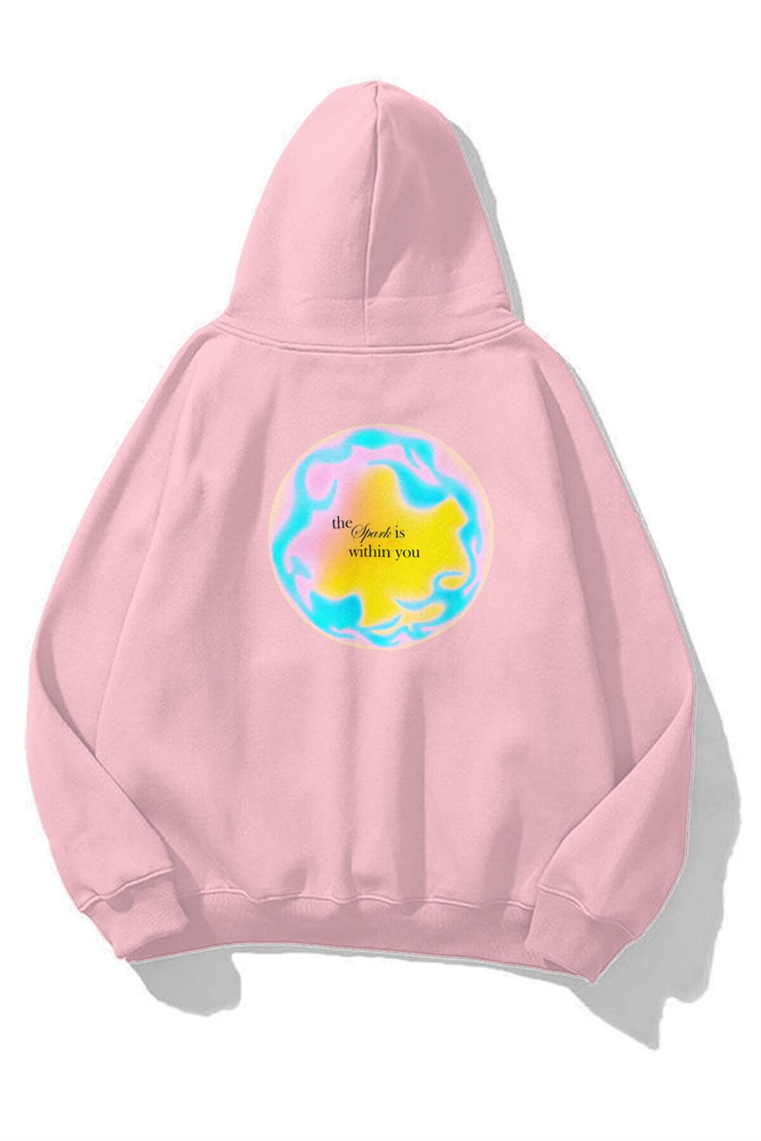 Trendiz Unisex The Spark Sweatshirt Pembe