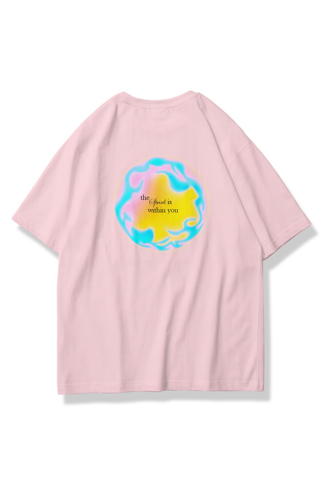 Trendiz Unisex The Spark Tshirt Pembe