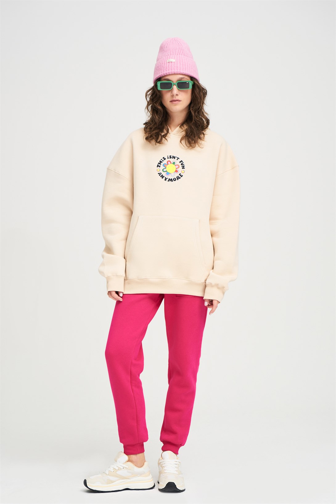 Trendiz Unisex This İsnt Fun Sweatshirt Hoodie Taş