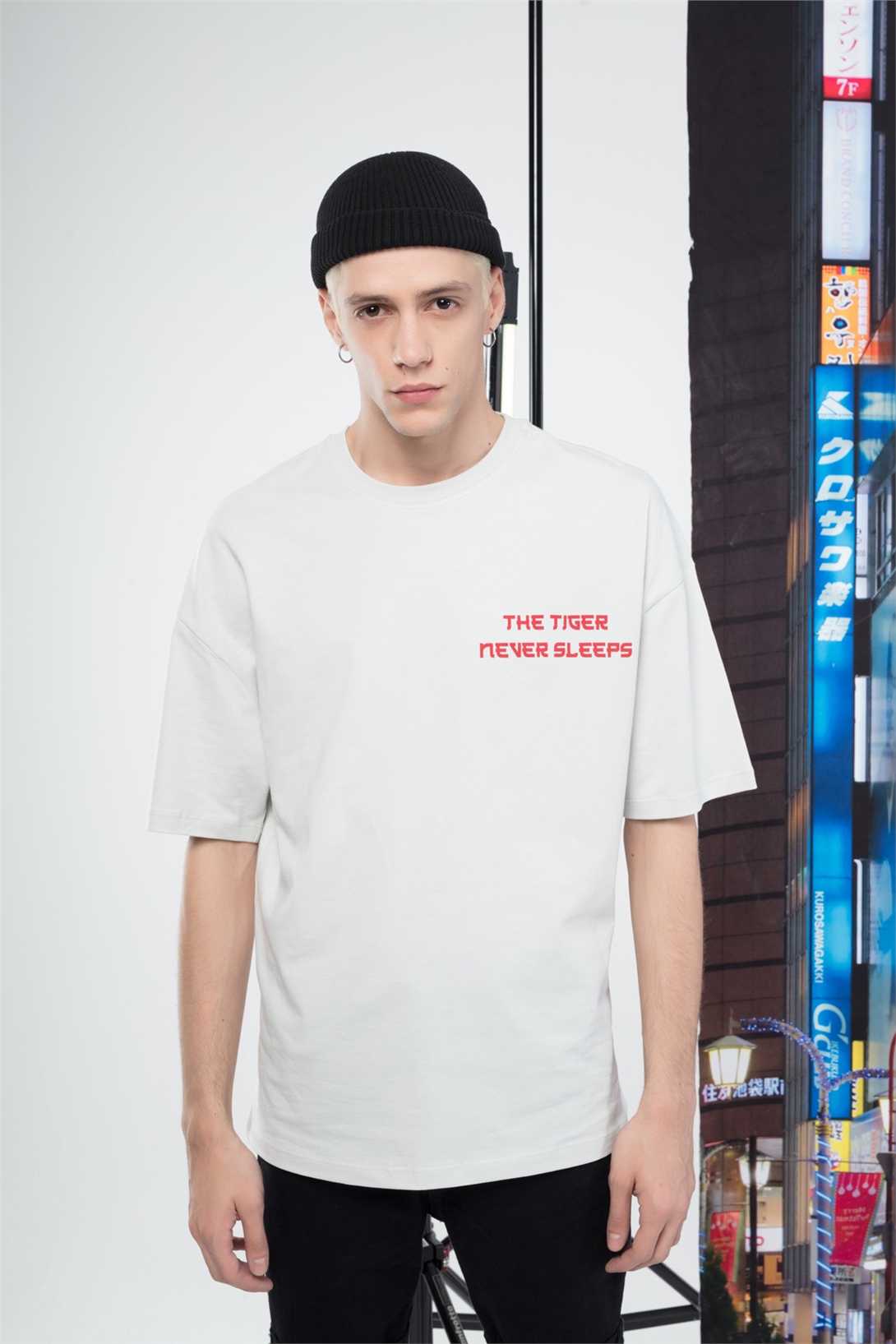 Trendiz Erkek Tiger Tshirt Beyaz