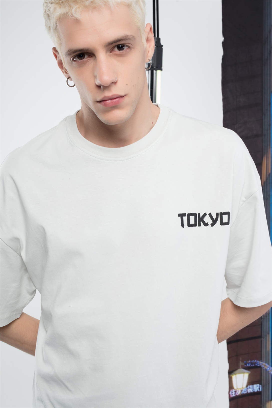 Trendiz Erkek Tokyo Tshirt Beyaz