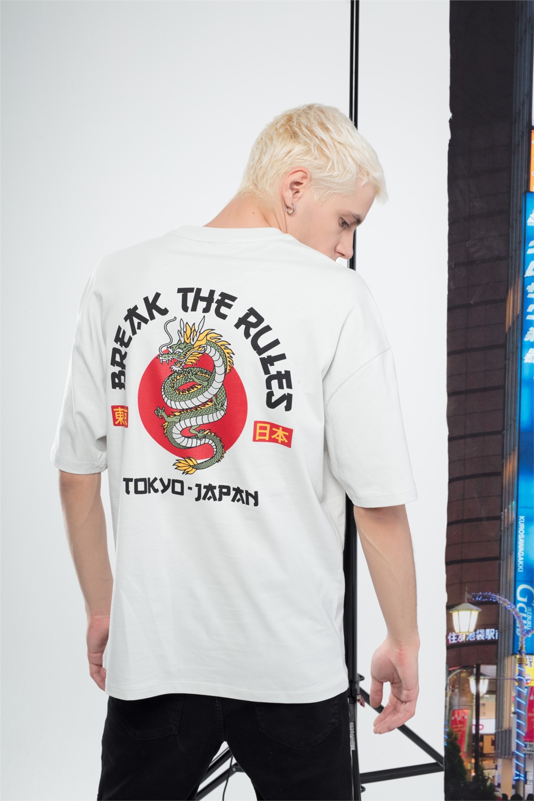 Trendiz Erkek Tokyo Tshirt Beyaz