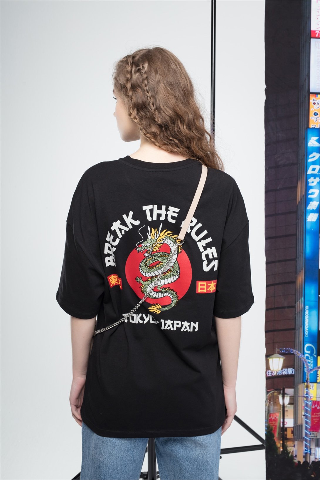 Trendiz Kadın Tokyo Tshirt Siyah