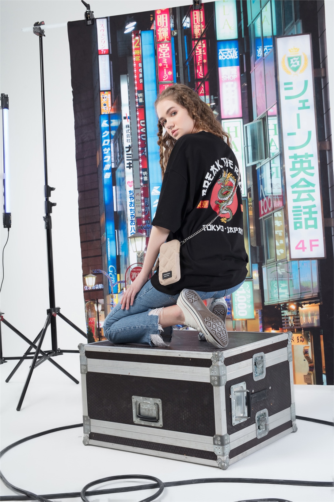 Trendiz Kadın Tokyo Tshirt Siyah