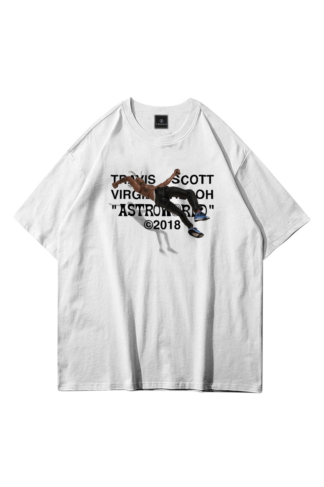 Trendiz Unisex Travis Scott Astroworld 2018 Beyaz Tshirt