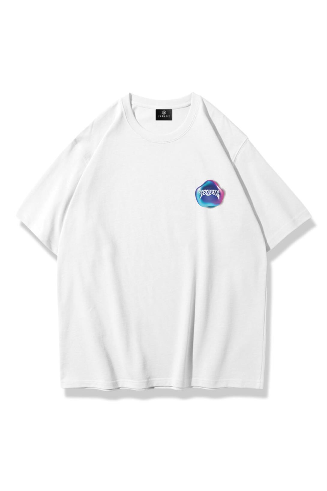 Trendiz Unisex Trouble Tshirt Beyaz